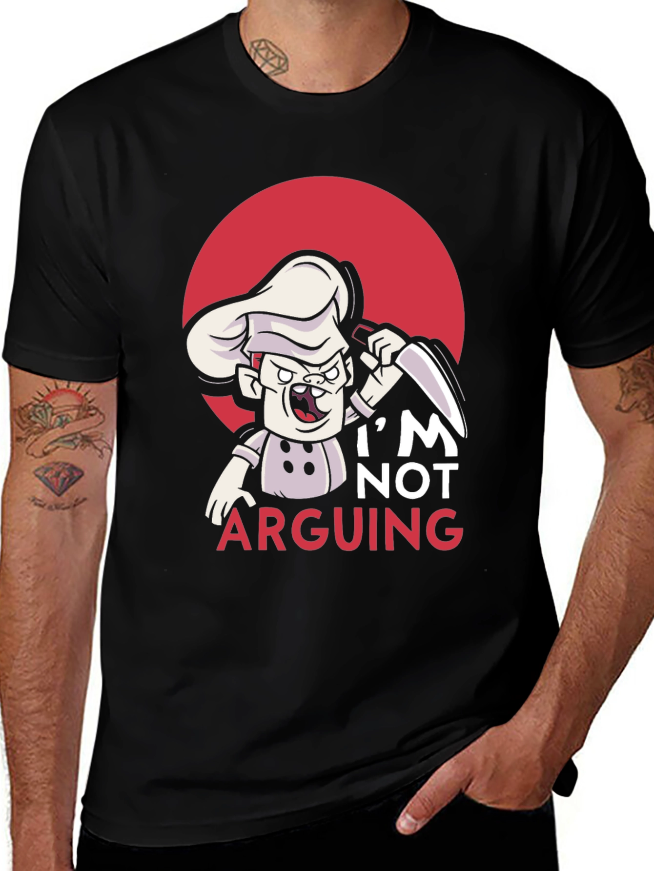 Chef Cartoon T-Shirt - I'm Not Arguing Funny Cook Tee