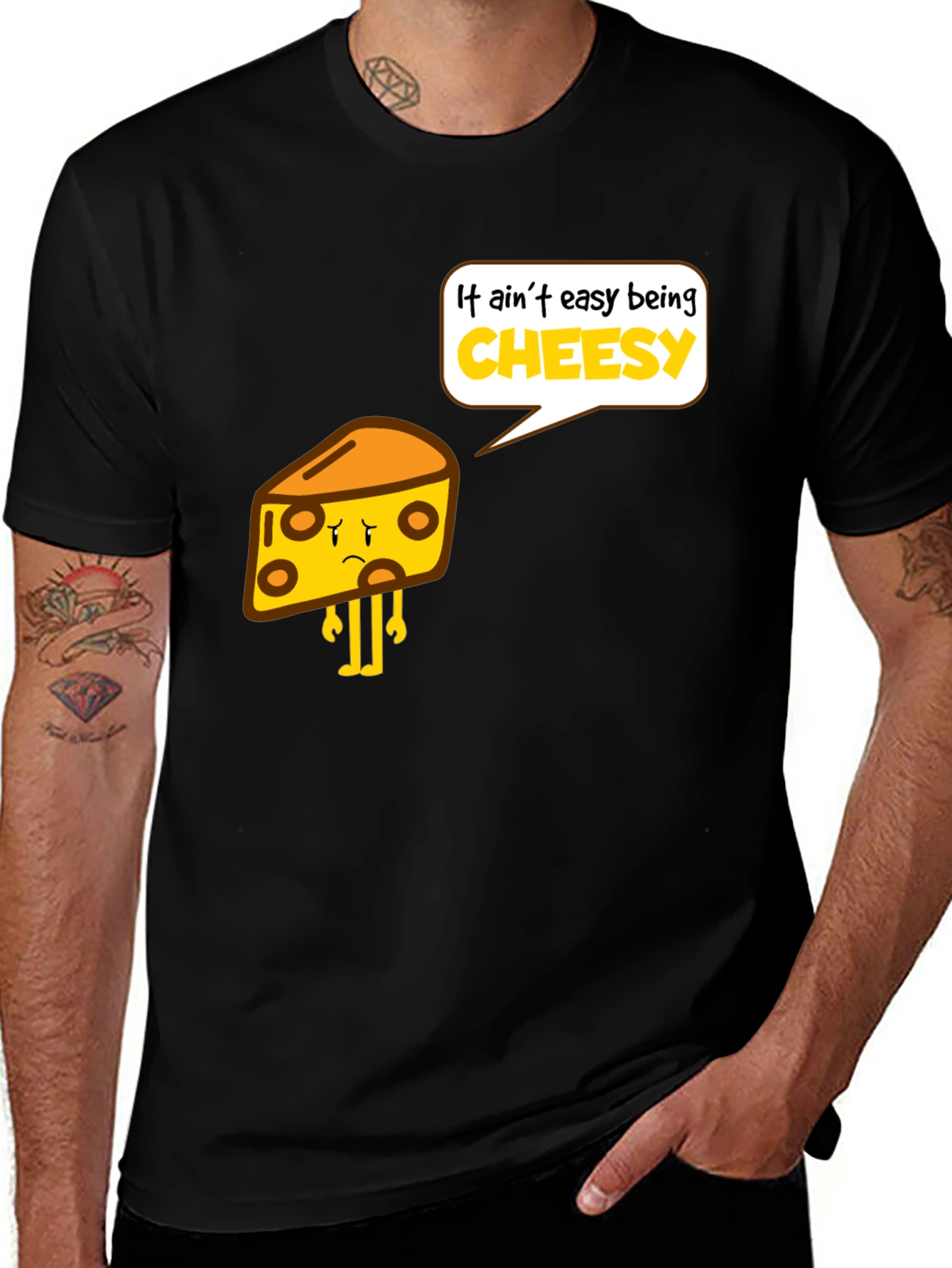 Variant 27 of It Ain't Easy Being Cheesy T-Shirt - Funny Cheese Lover Tee