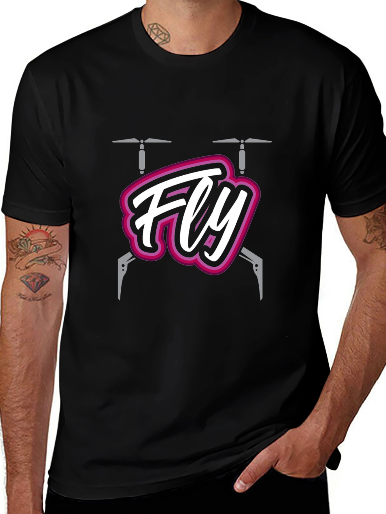 Variant 18 of Fly Drone Graphic T-Shirt