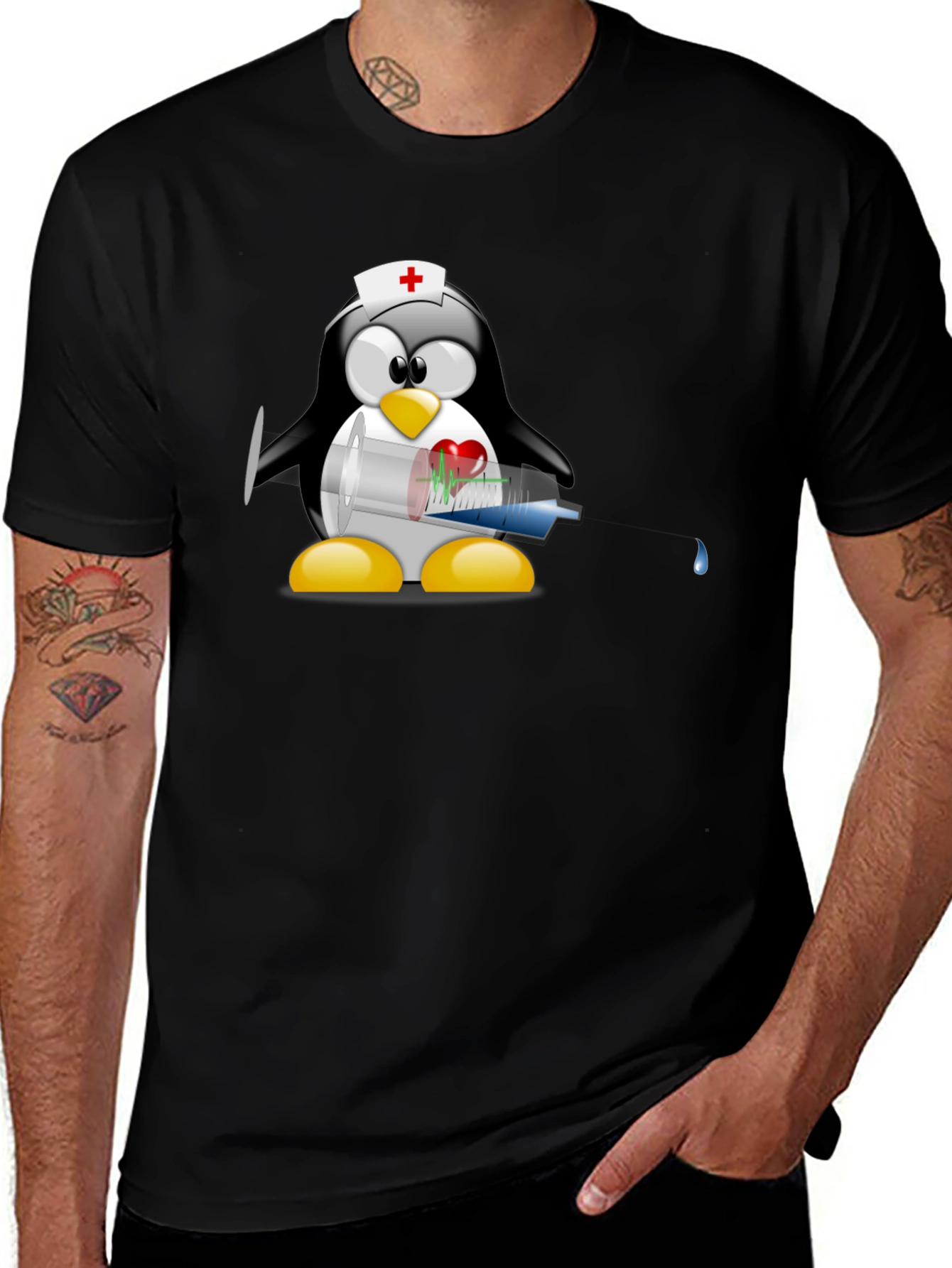 Variant 11 of Nurse Penguin T-Shirt - Funny Doctor Tee