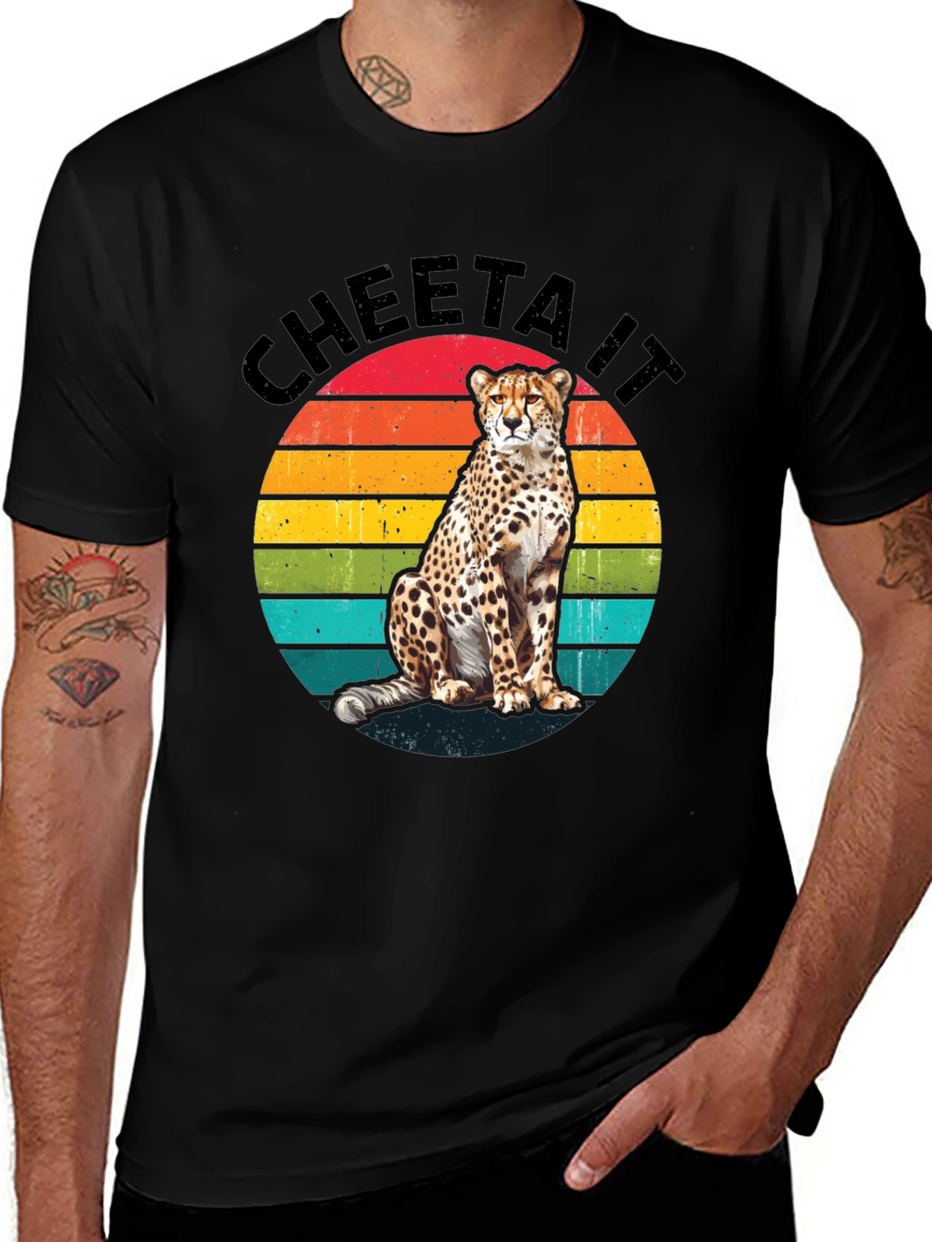 Variant 21 of Cheeta It T-Shirt - Retro Animal Graphic Tee