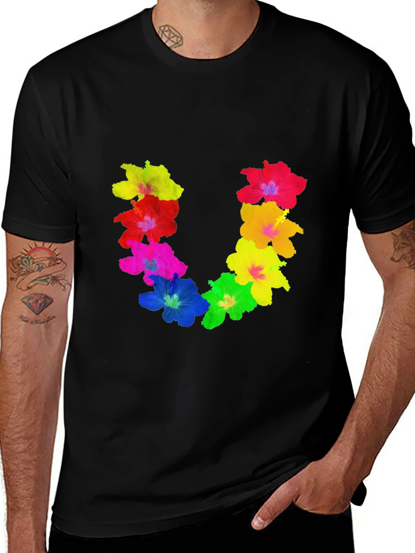 Variant 17 of Floral Letter U Graphic Tee