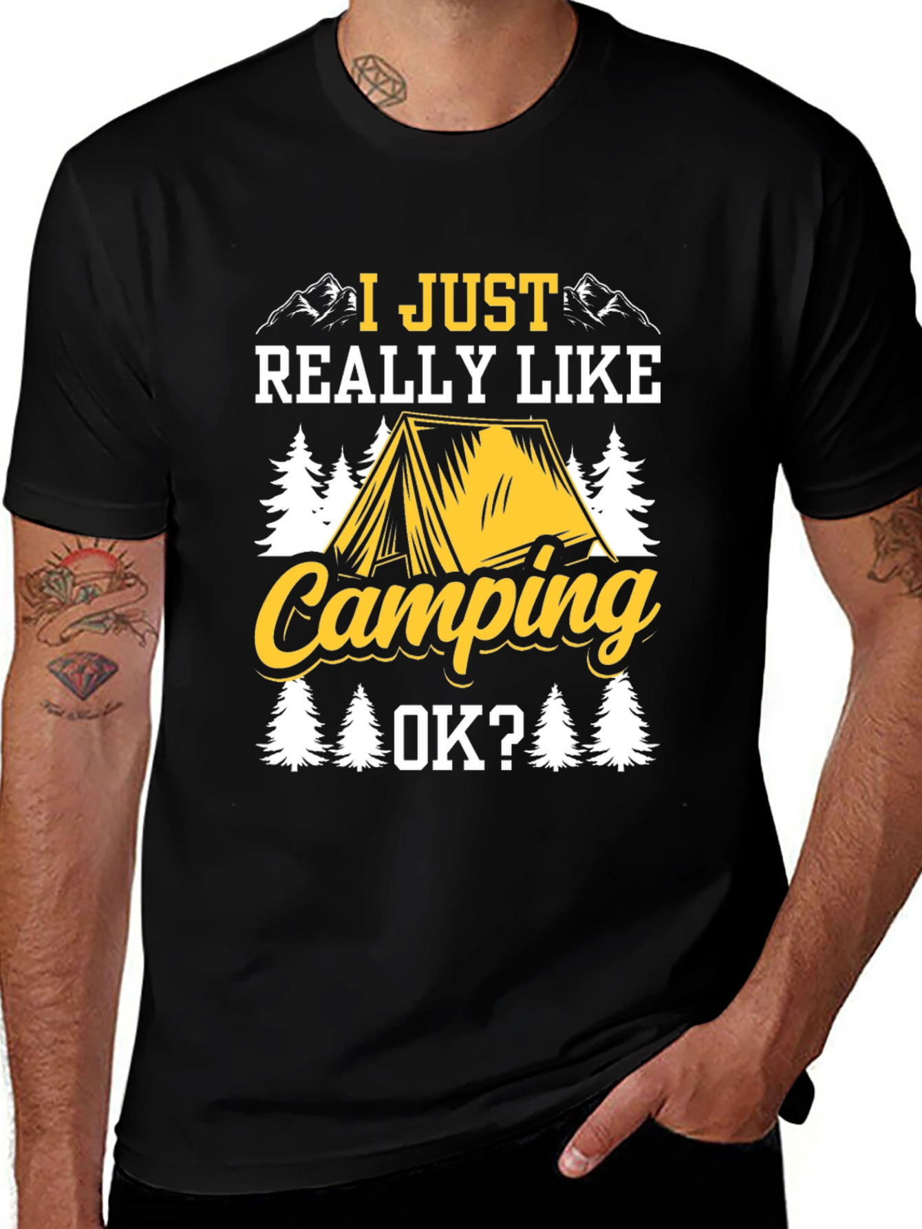 Variant 24 of Camping Lover T-Shirt - "I Just Really Like Camping"