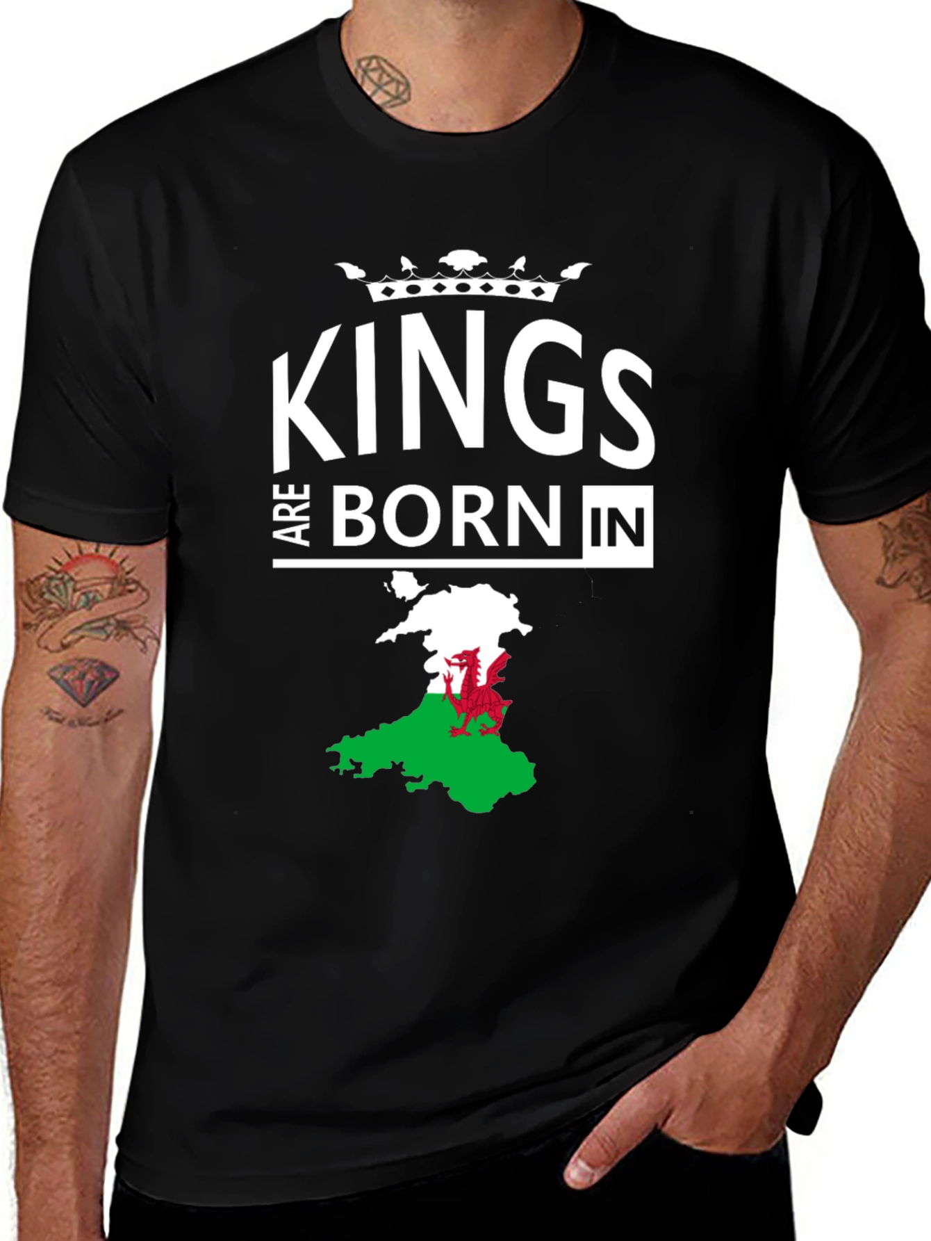 Kings Are Born In Wales Men's T-Shirt