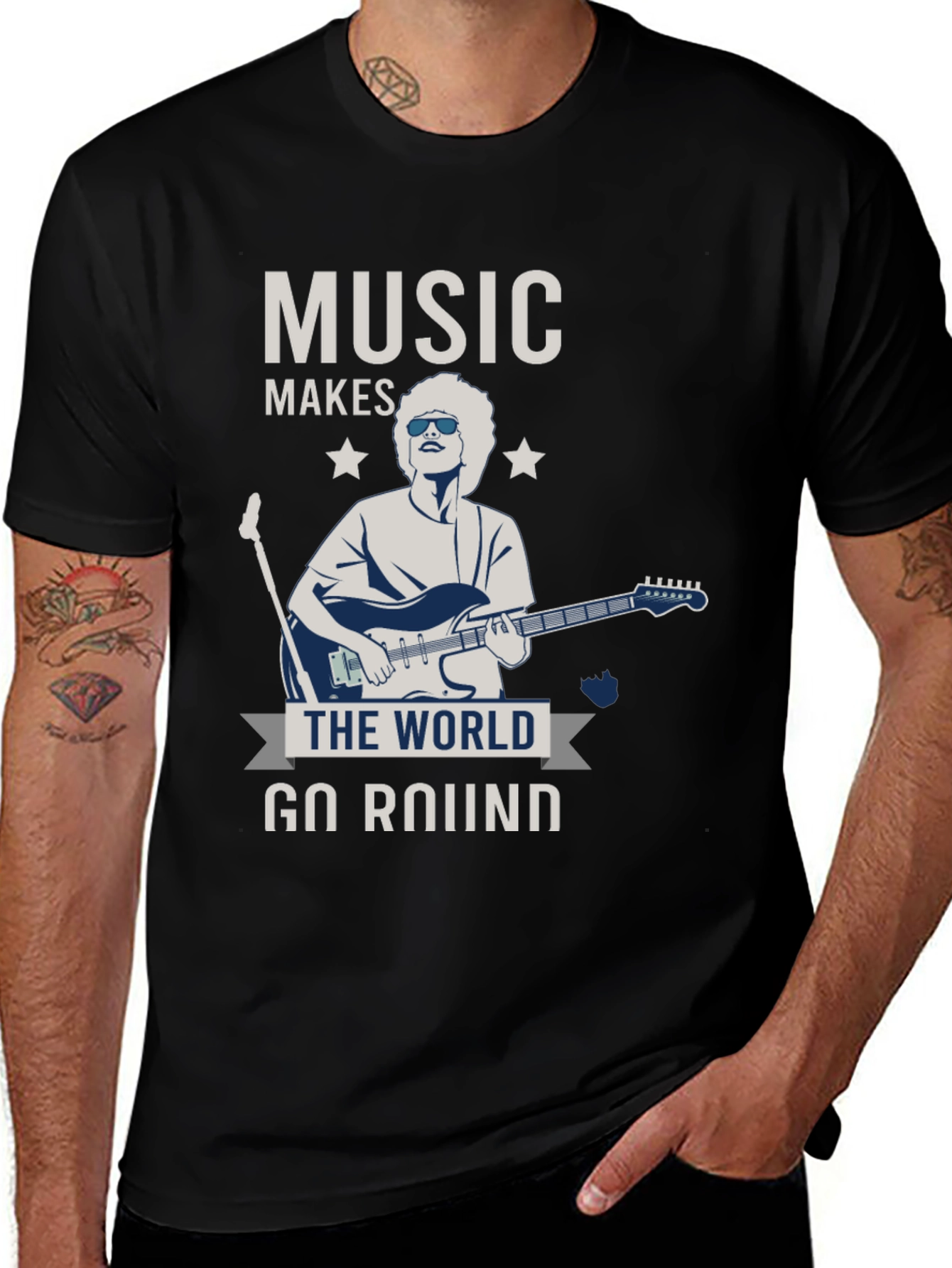 Variant 22 of Music Makes The World Go Round T-Shirt