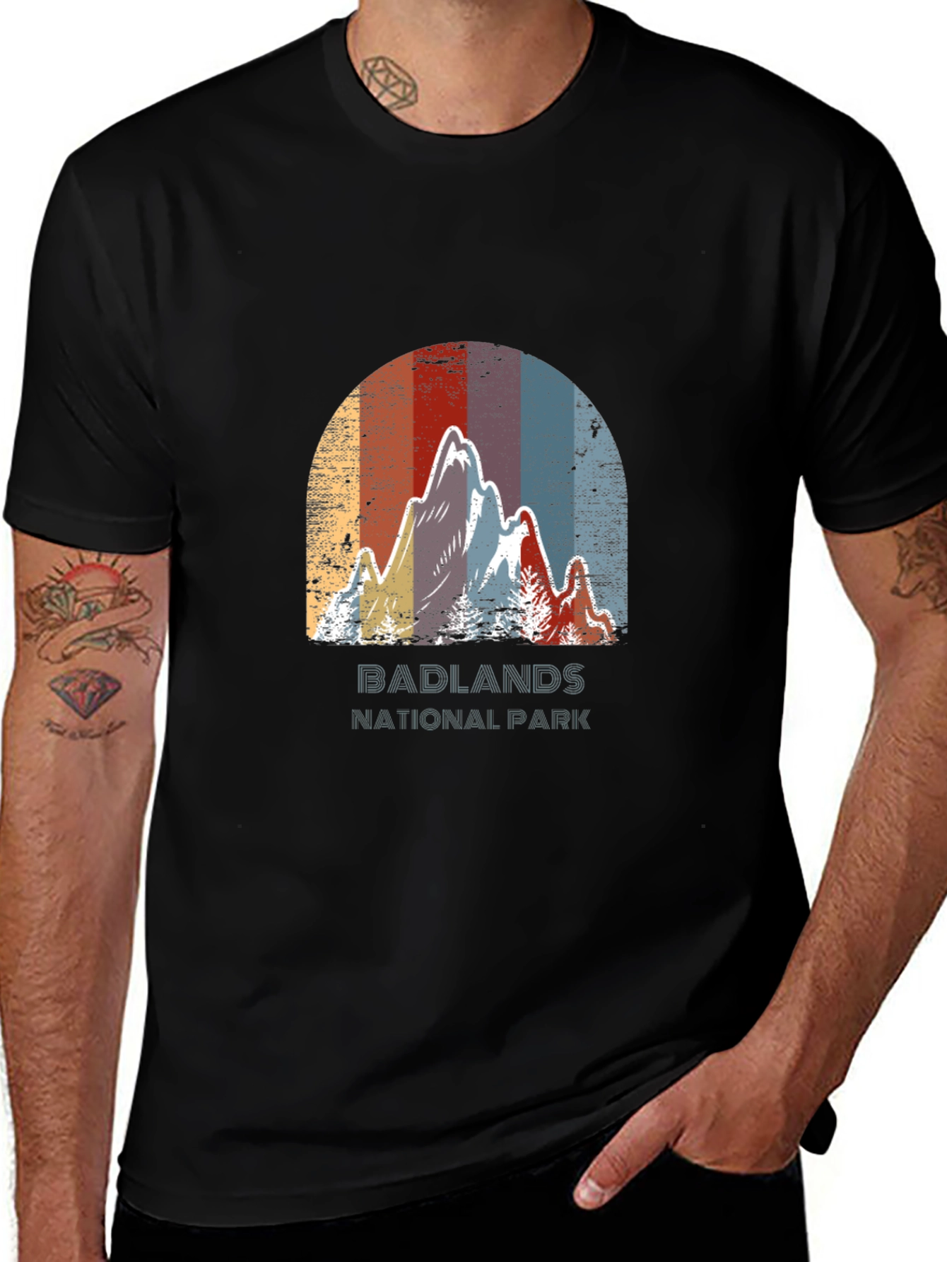 Variant 12 of Badlands National Park Retro Graphic Tee