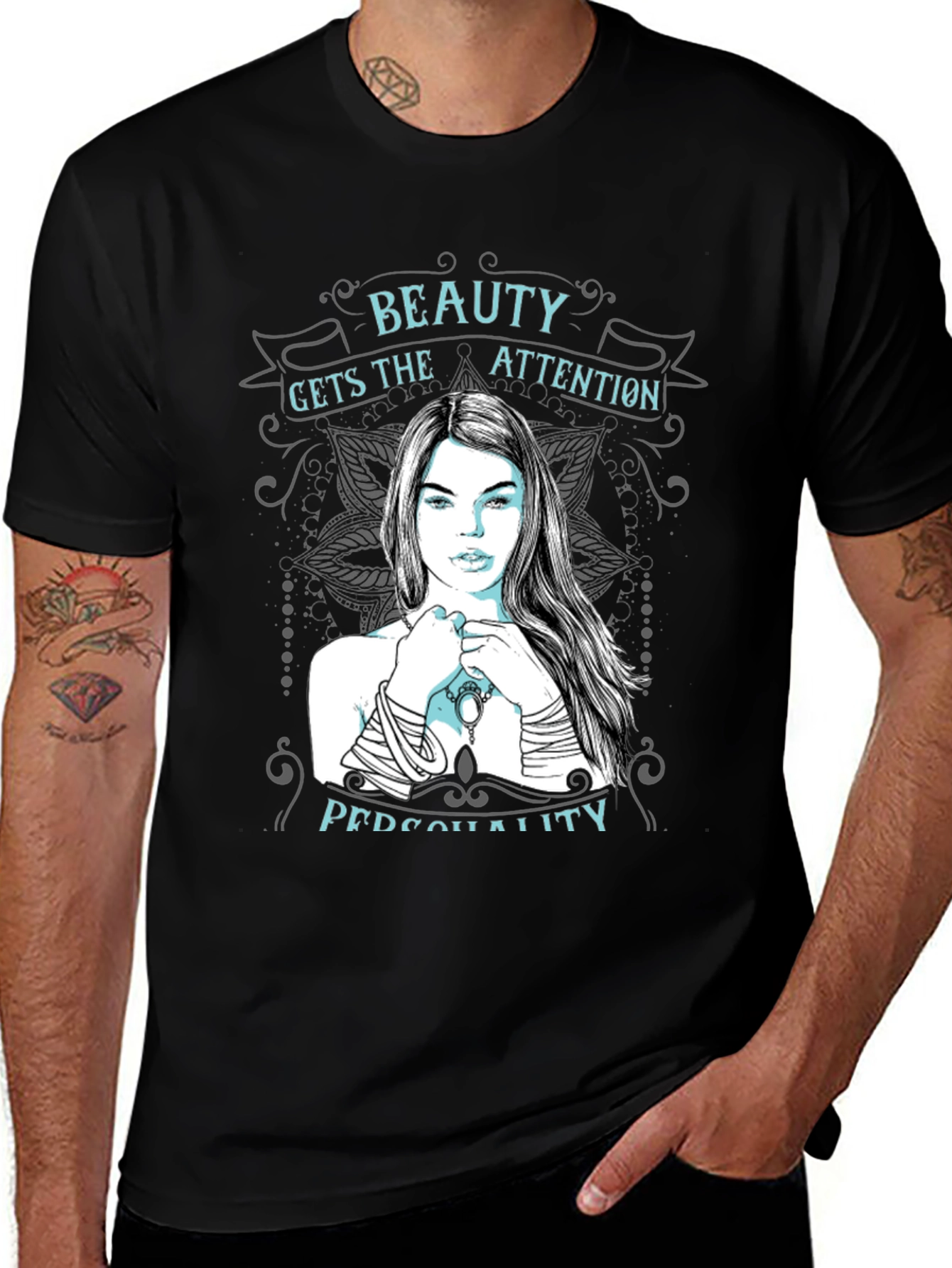 Variant 6 of Beauty & Personality Graphic Tee