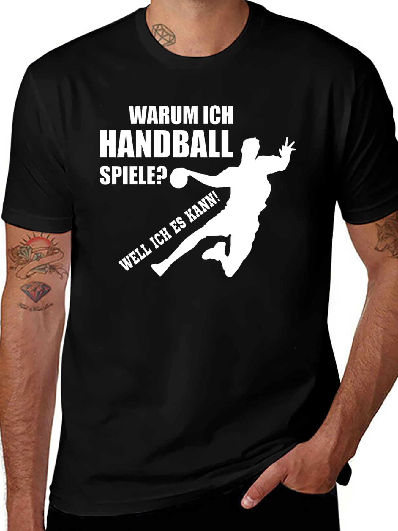 Handball Player Graphic Tee - Why I Play Handball T-Shirt