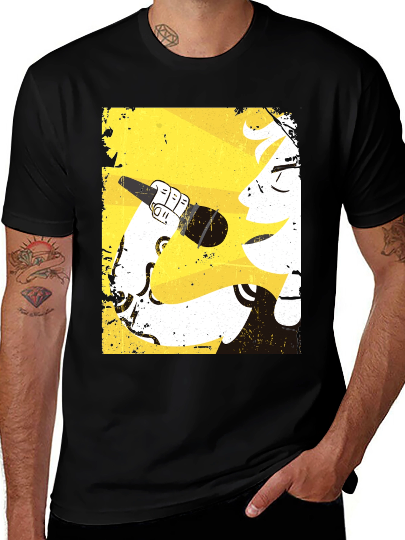 Variant 9 of Retro Singer Graphic Tee - Cool Musician Shirt