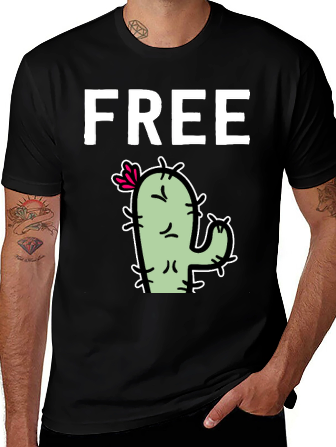 Variant 27 of Free Cactus T-Shirt - Funny Graphic Tee