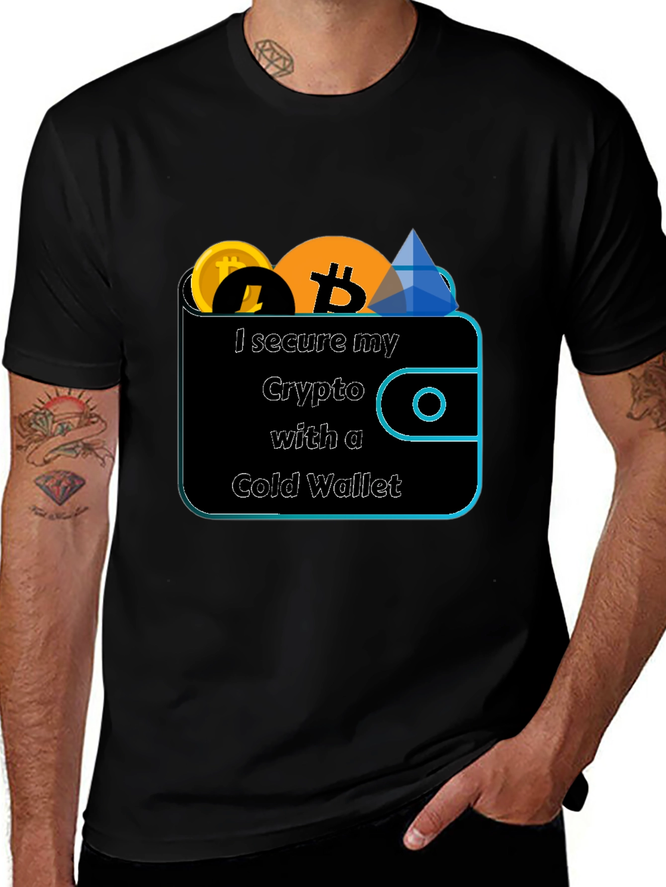 Variant 9 of Crypto Cold Wallet T-Shirt: Secure Your Digital Assets