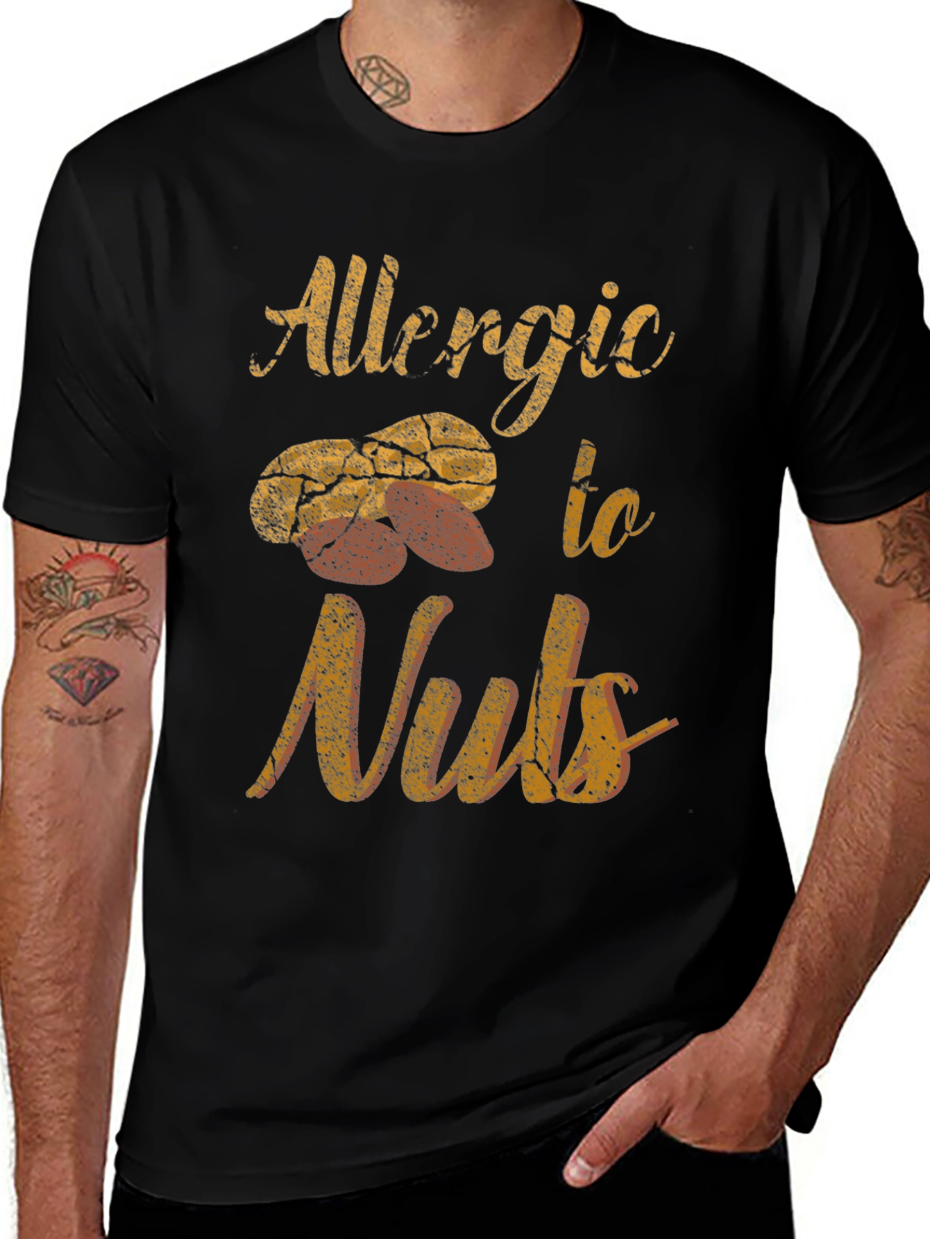 Variant 12 of Allergic to Nuts Graphic T-Shirt - Unisex