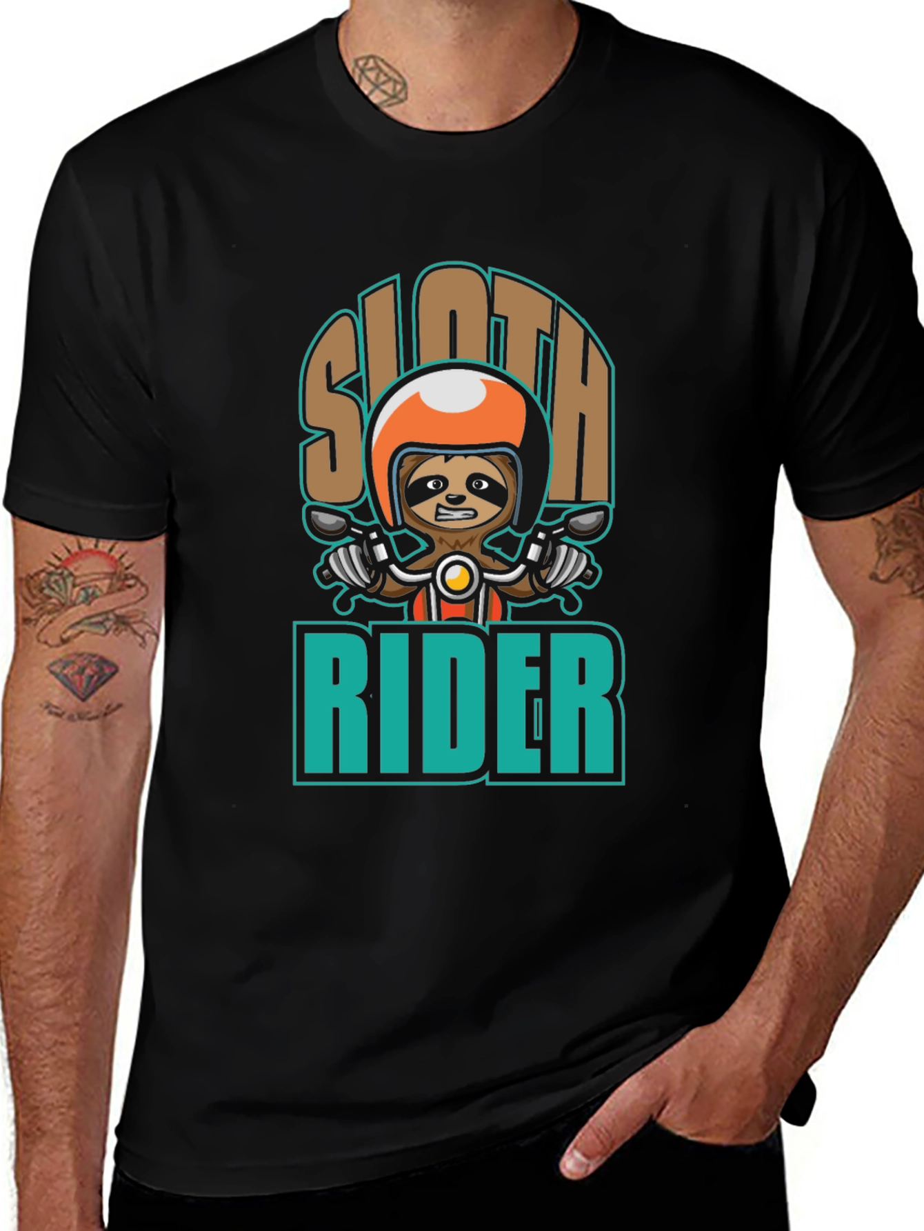 Variant 2 of Sloth Rider T-Shirt - Cool Graphic Tee