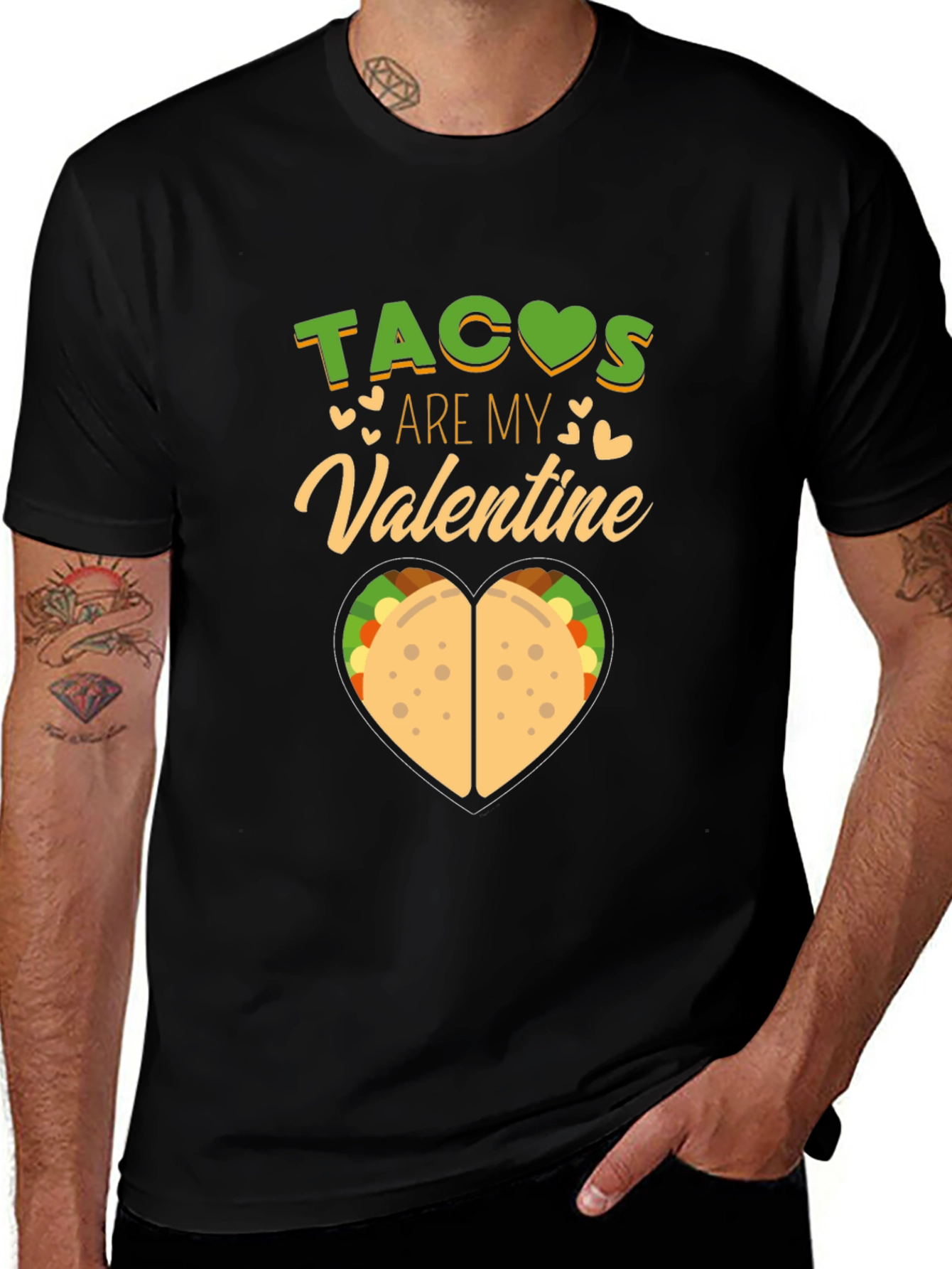 Tacos Are My Valentine T-Shirt Funny Valentine's Day Tee