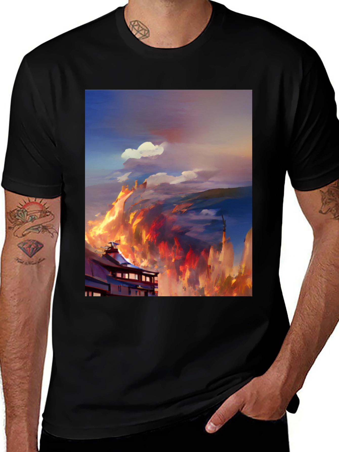 Variant 4 of Burning City T-Shirt