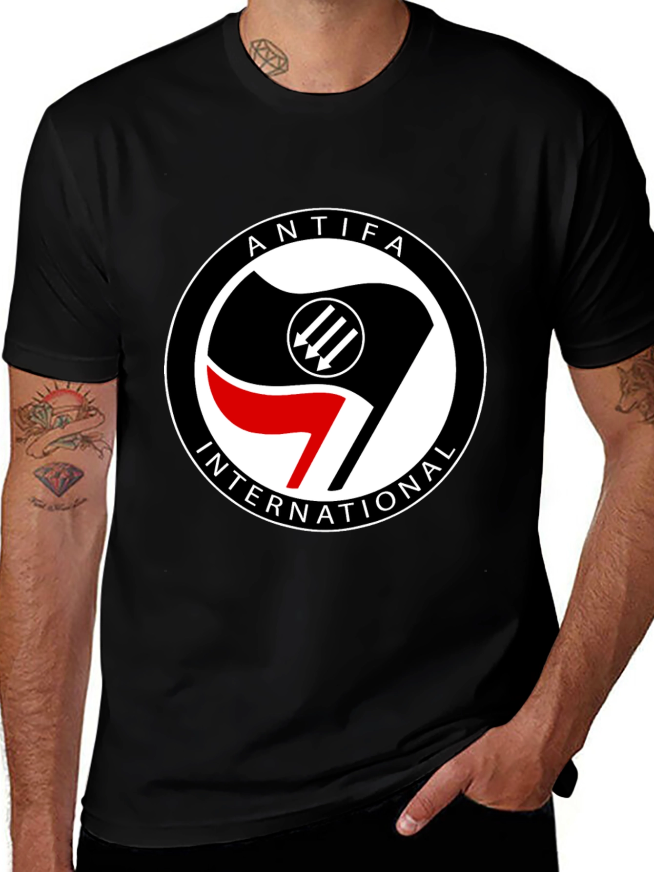 Antifa International Graphic T-Shirt