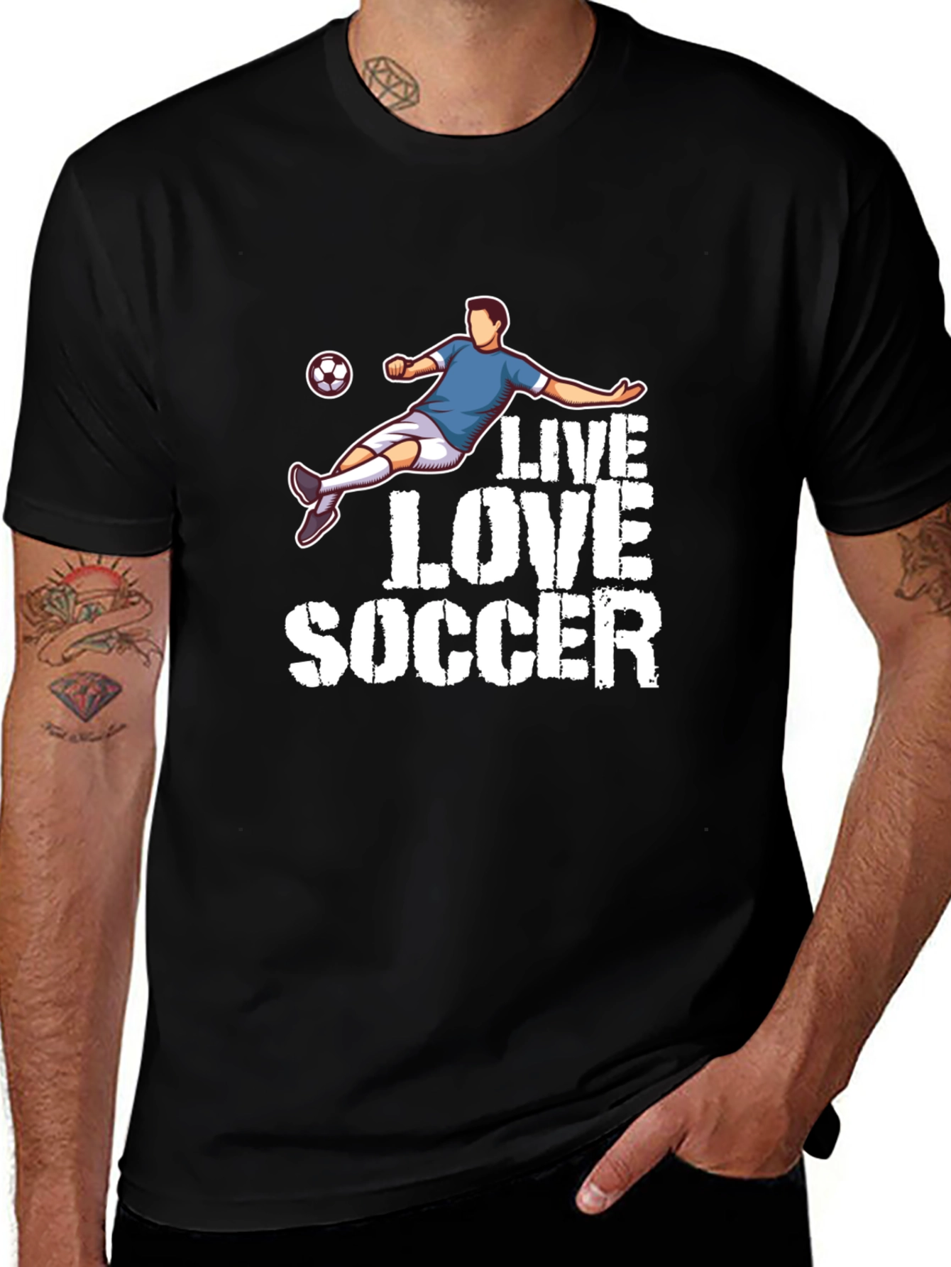 Variant 26 of Live Love Soccer Graphic T-Shirt