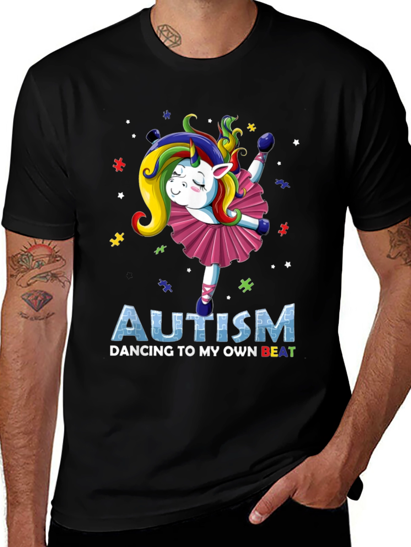 Variant 23 of Autism Awareness Unicorn Dance T-Shirt