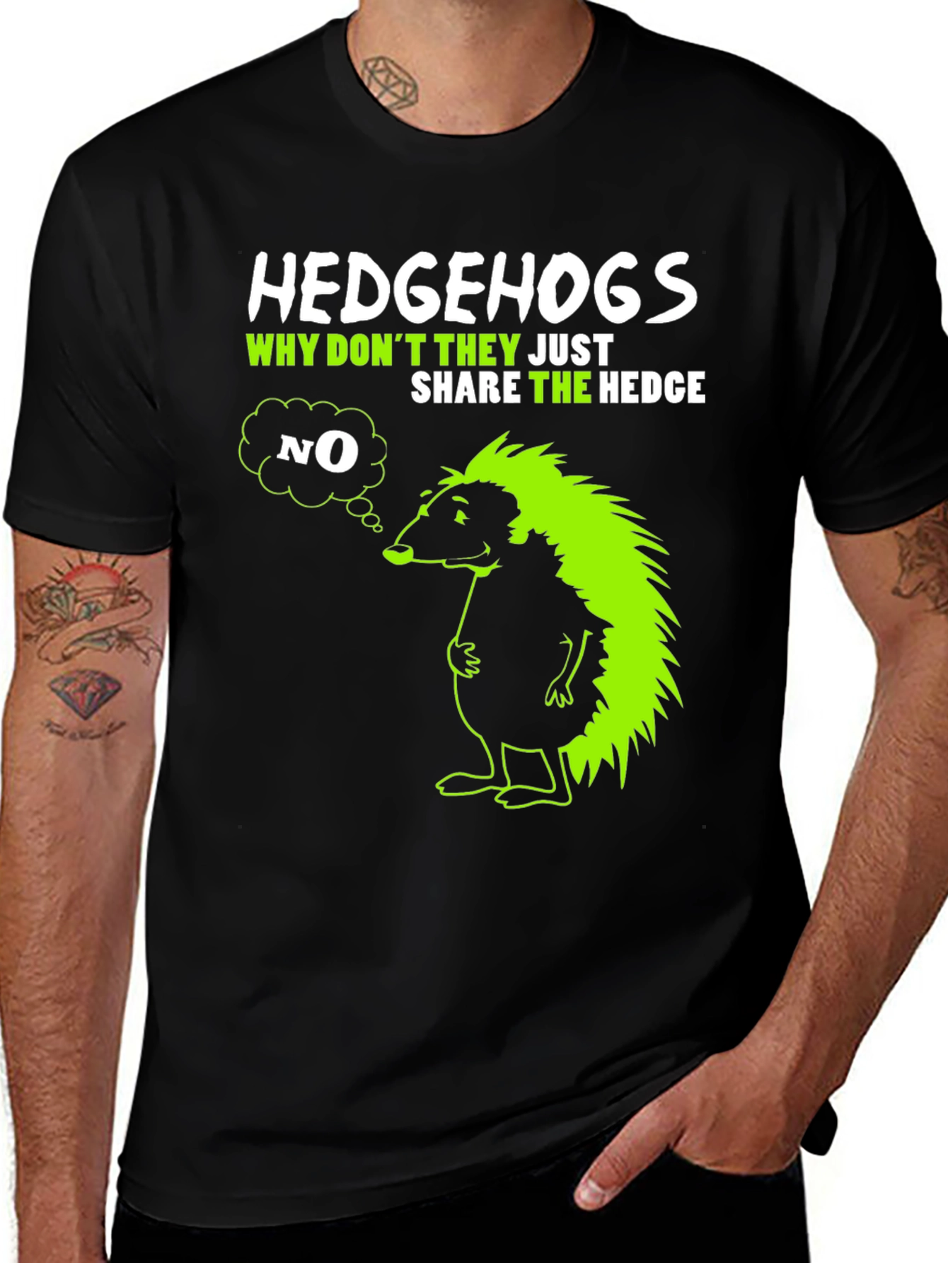 Variant 28 of Hedgehog Graphic T-Shirt - Why Don't They Share?