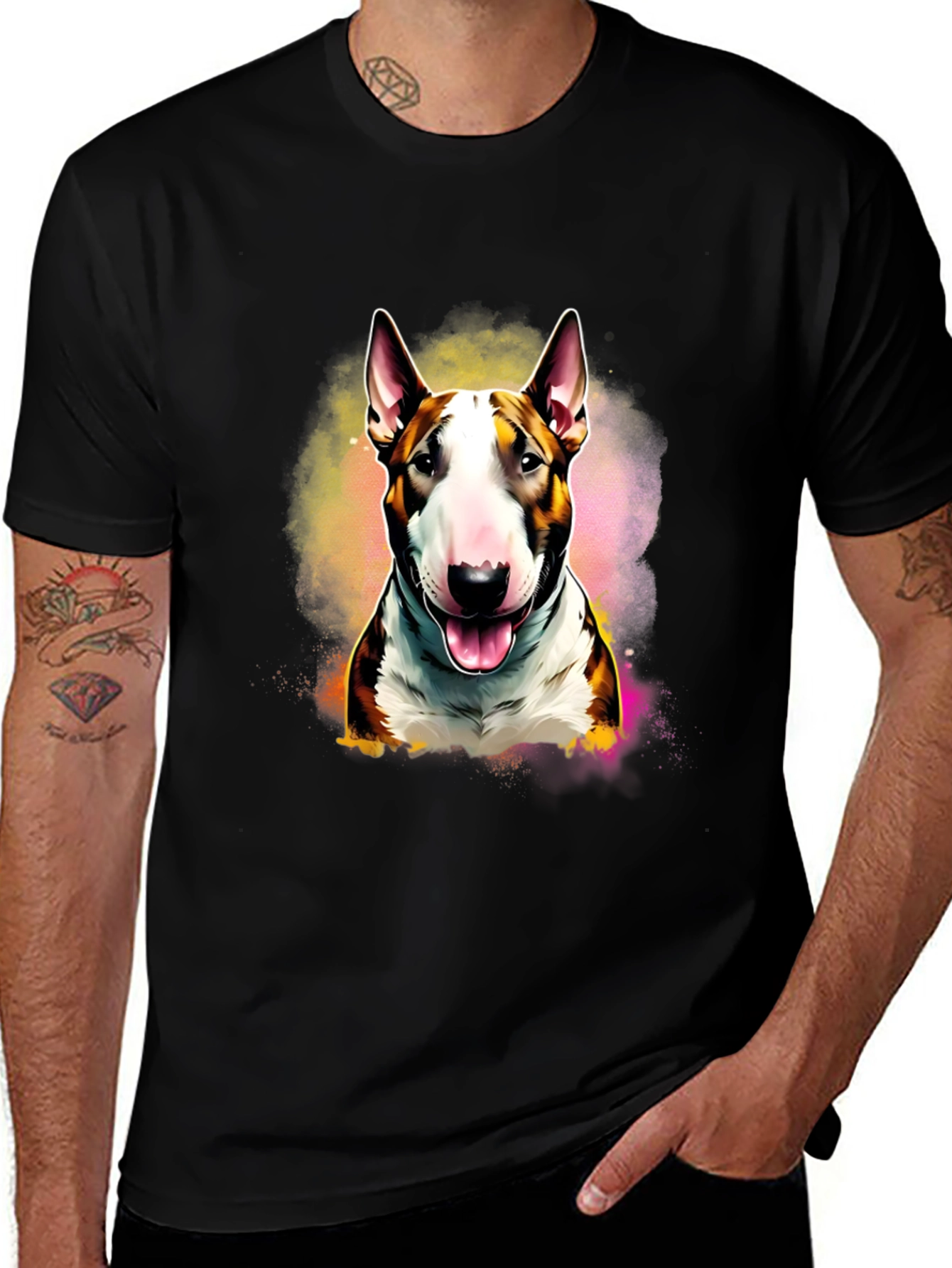 Bull Terrier Art T-Shirt - Unique Dog Lover Tee