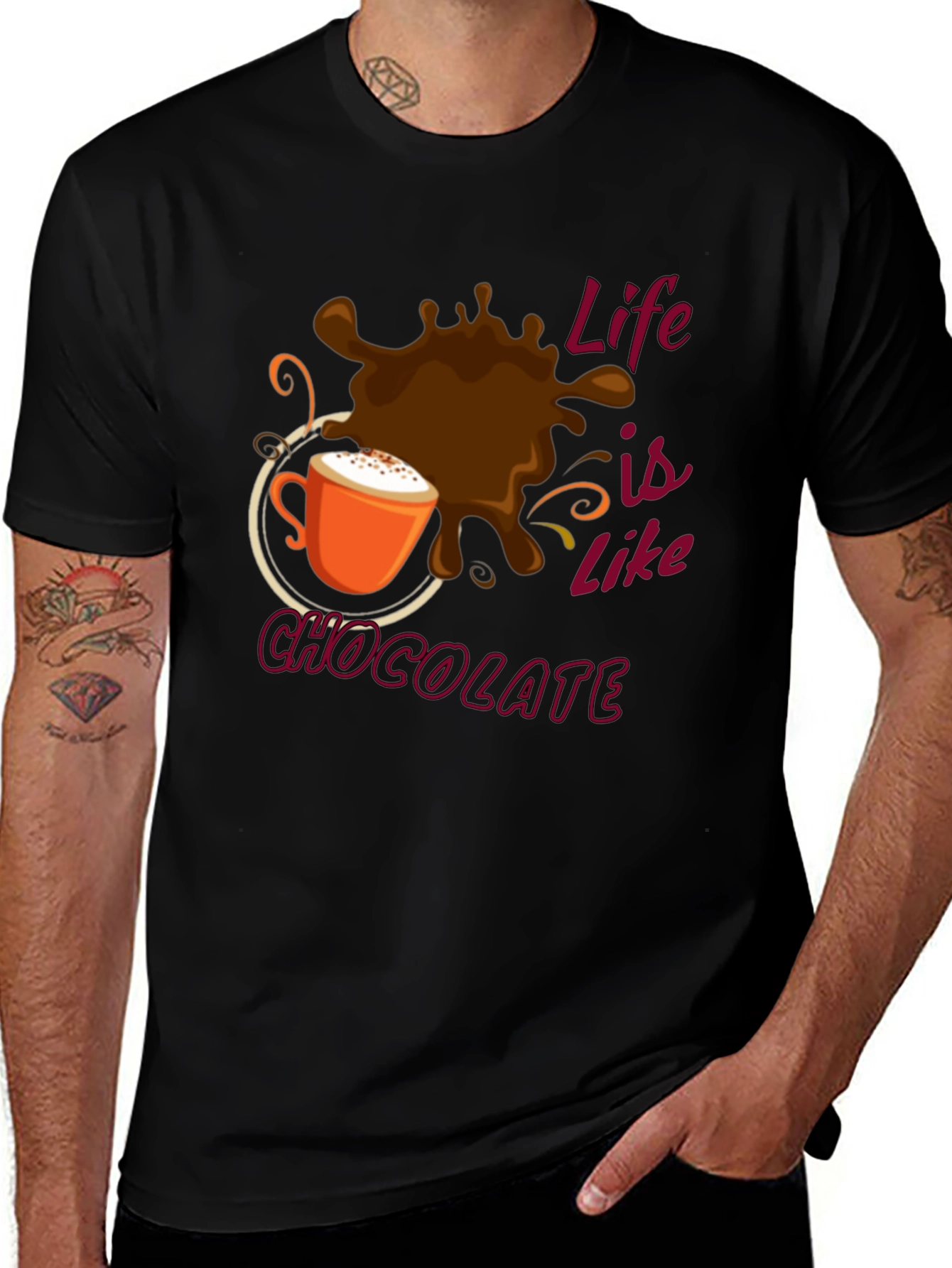 Variant 28 of Life is Like Chocolate Graphic Tee