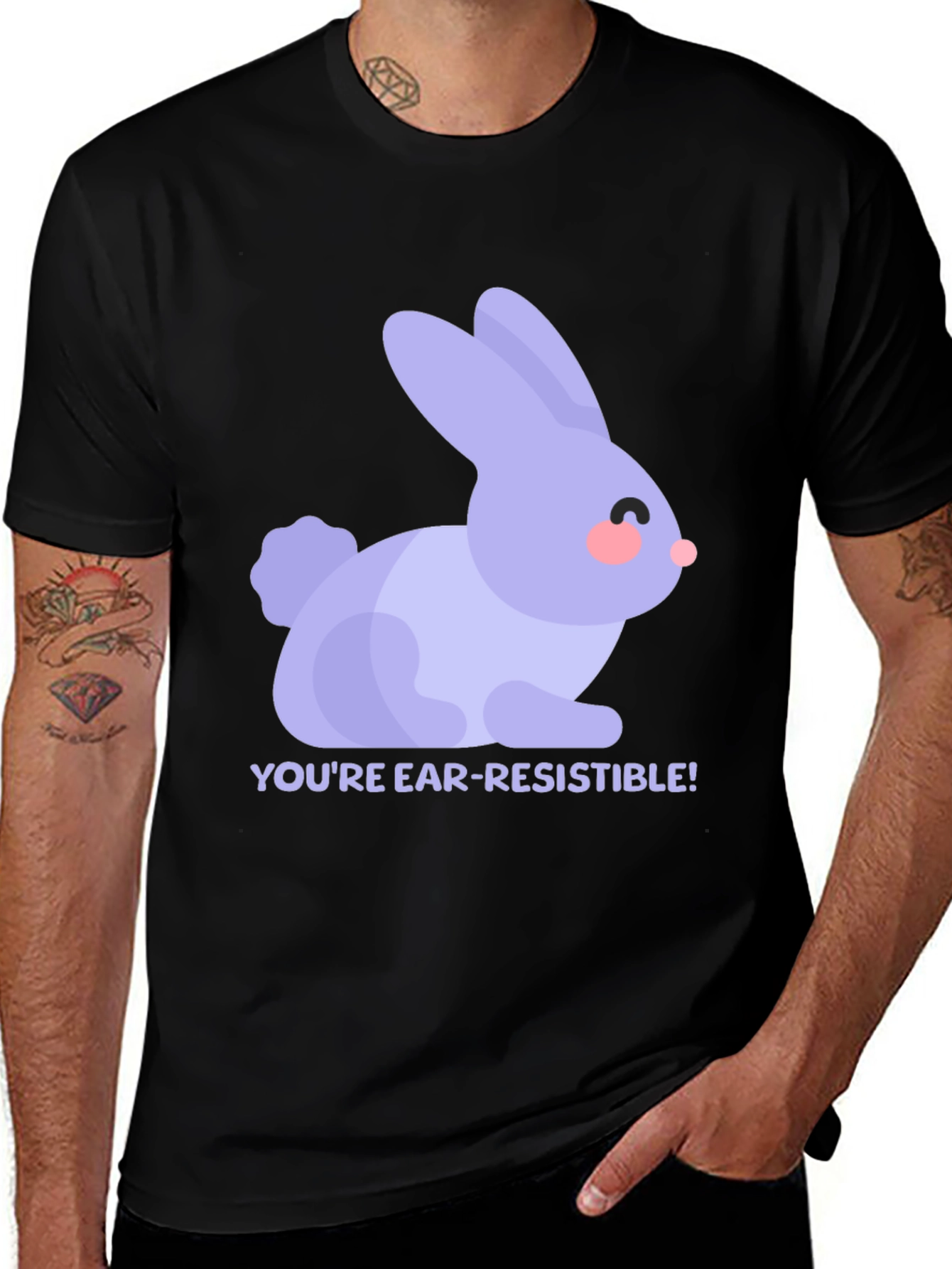 Variant 4 of Ear-Resistible Rabbit Graphic Tee