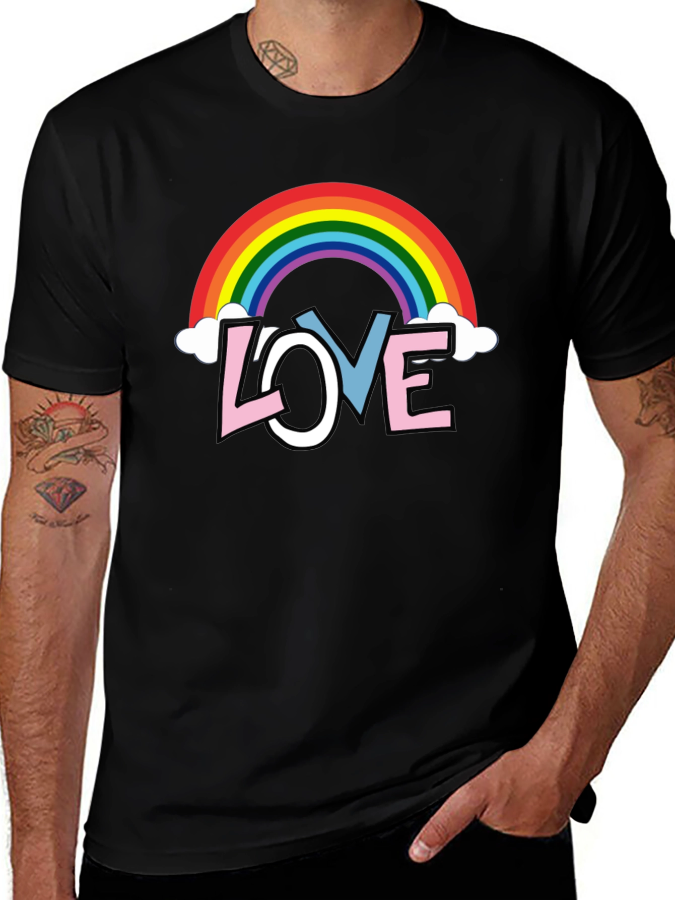 Variant 23 of Rainbow LOVE Graphic Tee - Pride Month Shirt