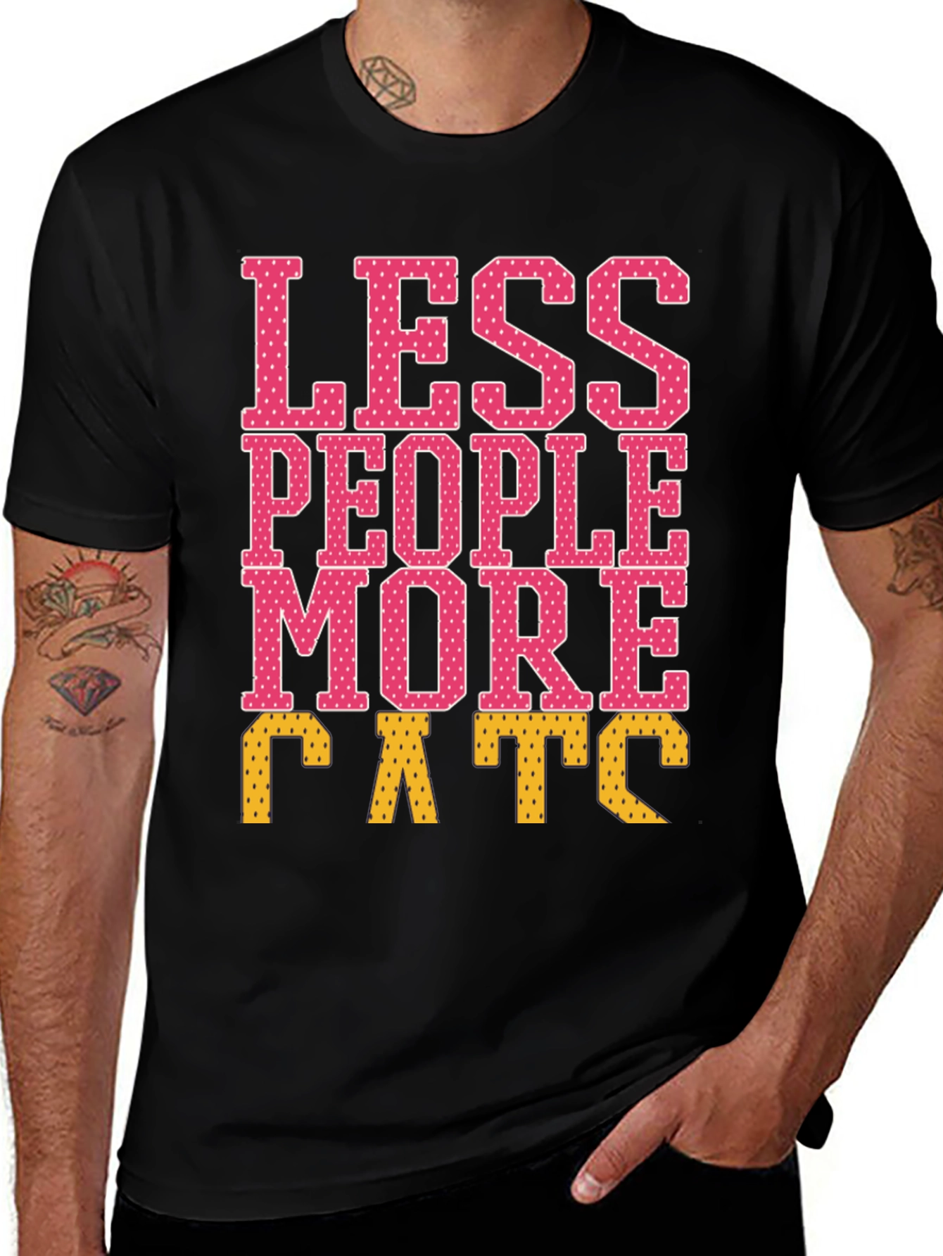 Variant 22 of Less People More Cats Graphic Tee