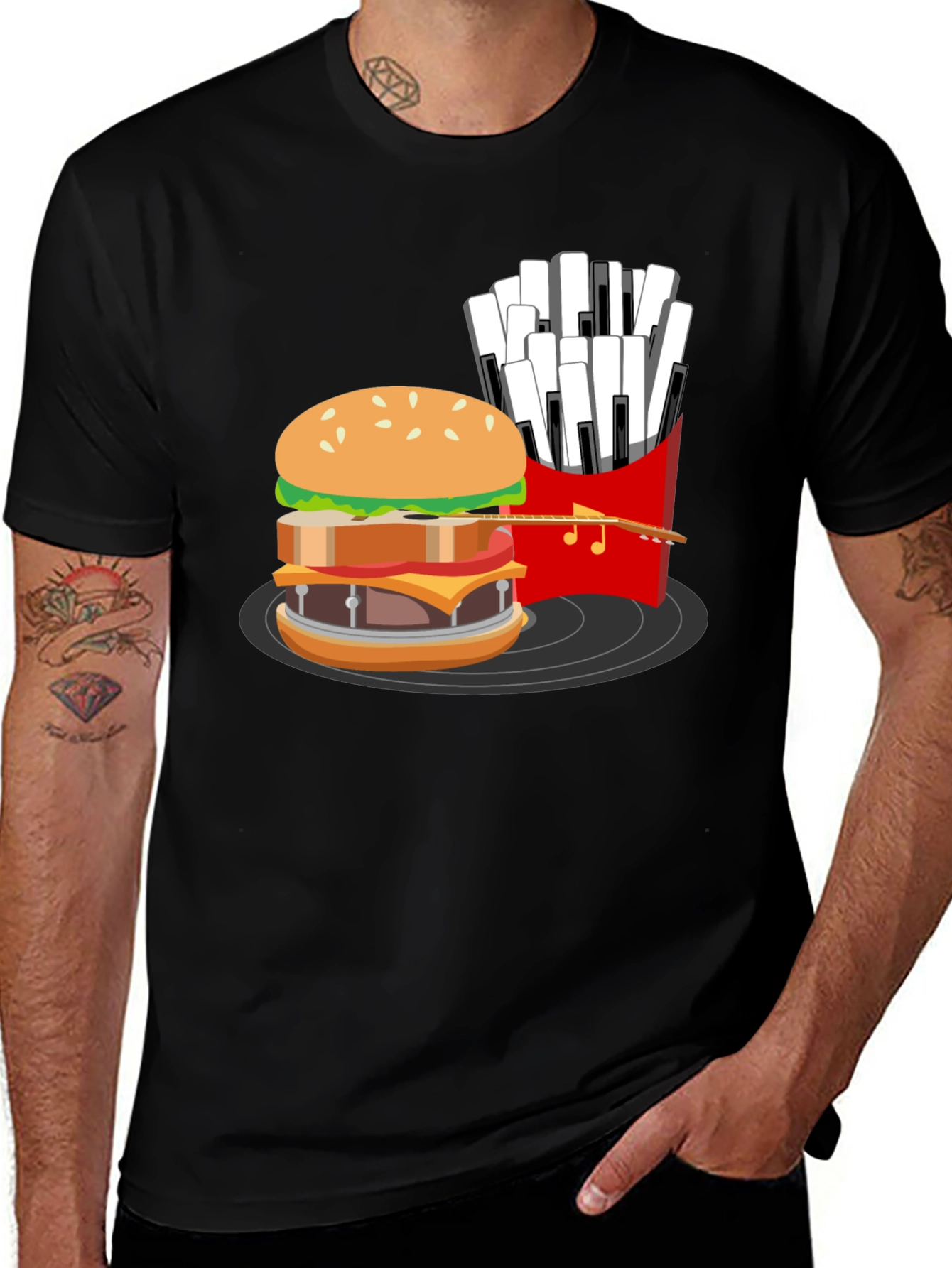 Burger, Fries, and Music T-Shirt