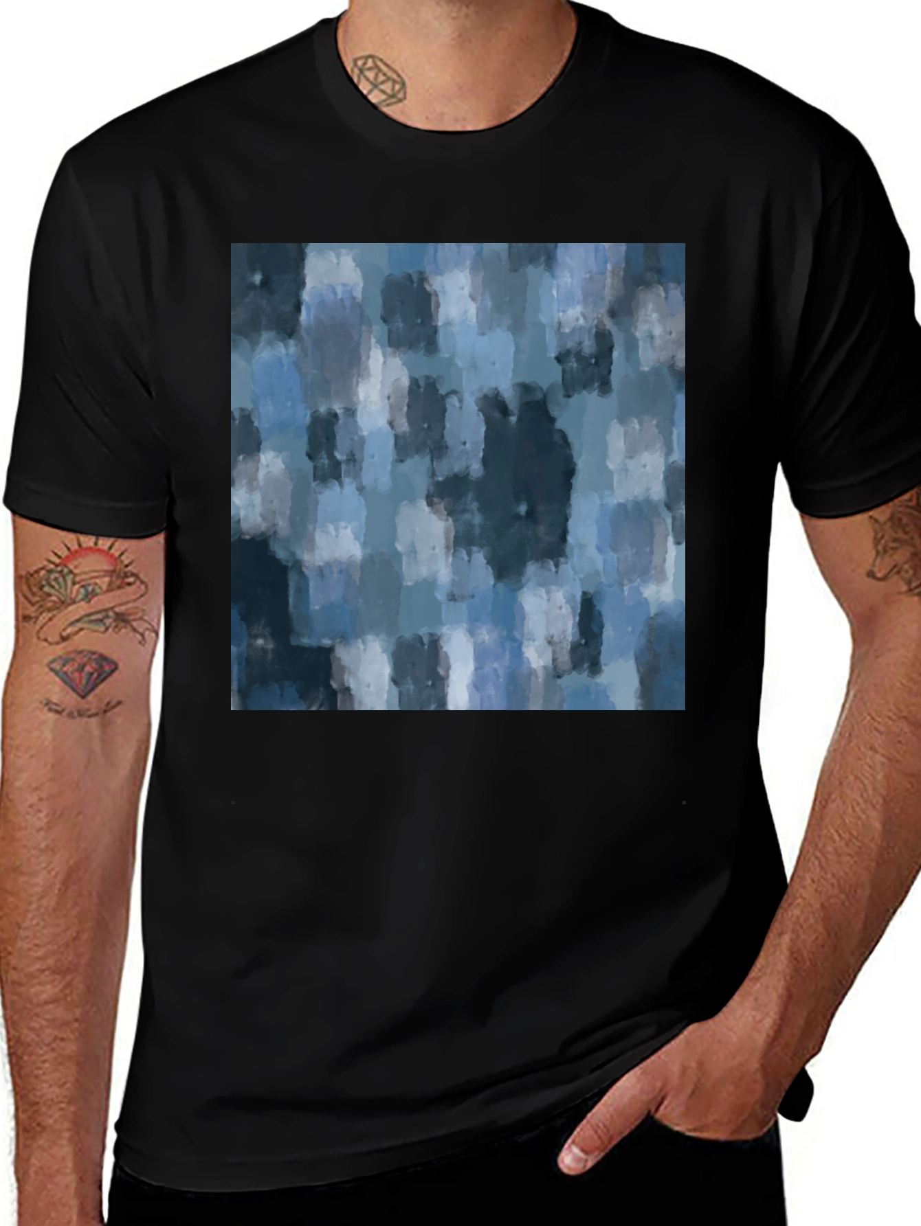 Variant 15 of Abstract Watercolor Pattern T-Shirt