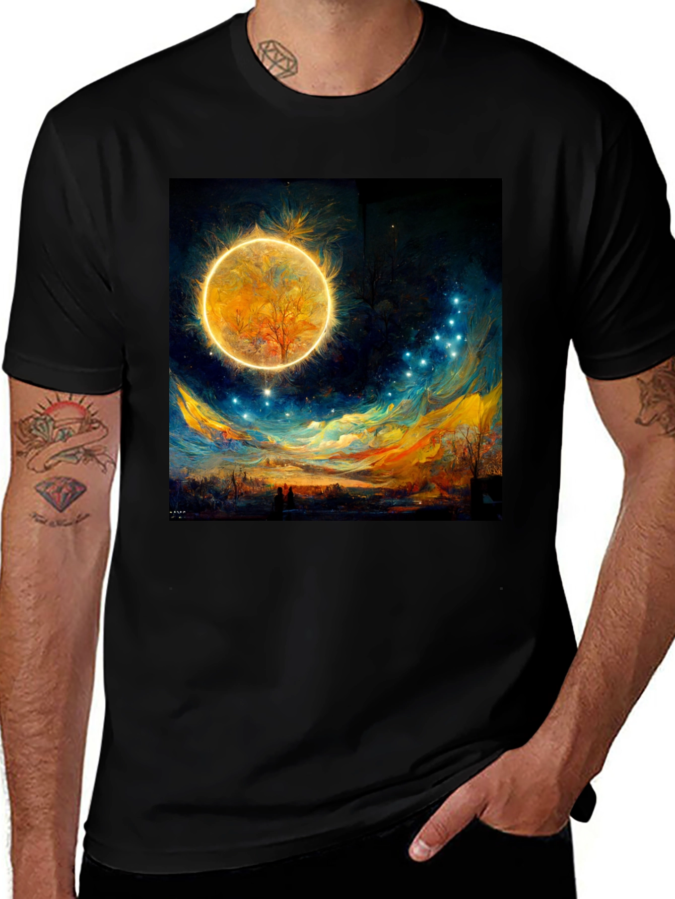 Variant 5 of Celestial Landscape Graphic Tee