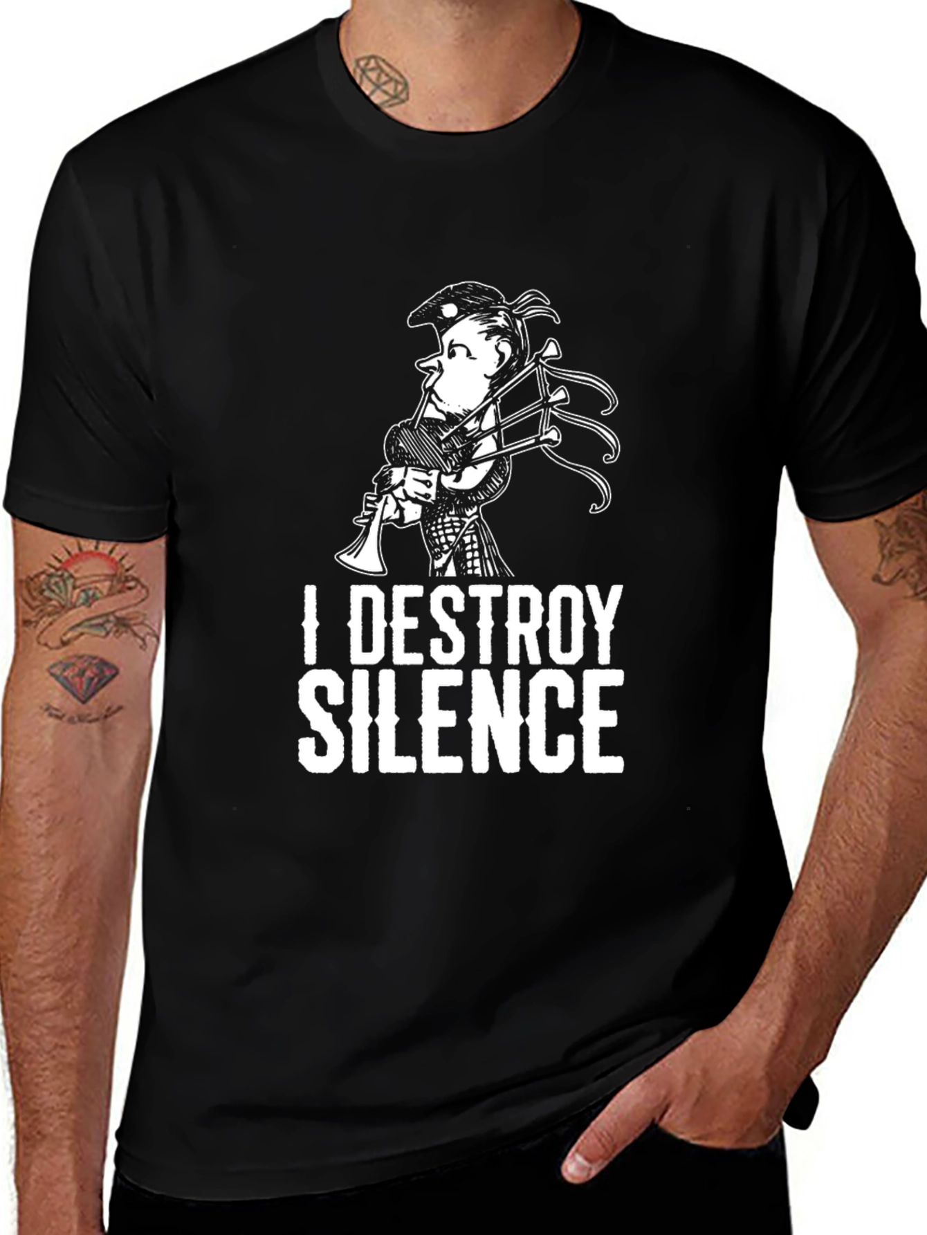 Variant 23 of Destroy Silence Graphic Tee