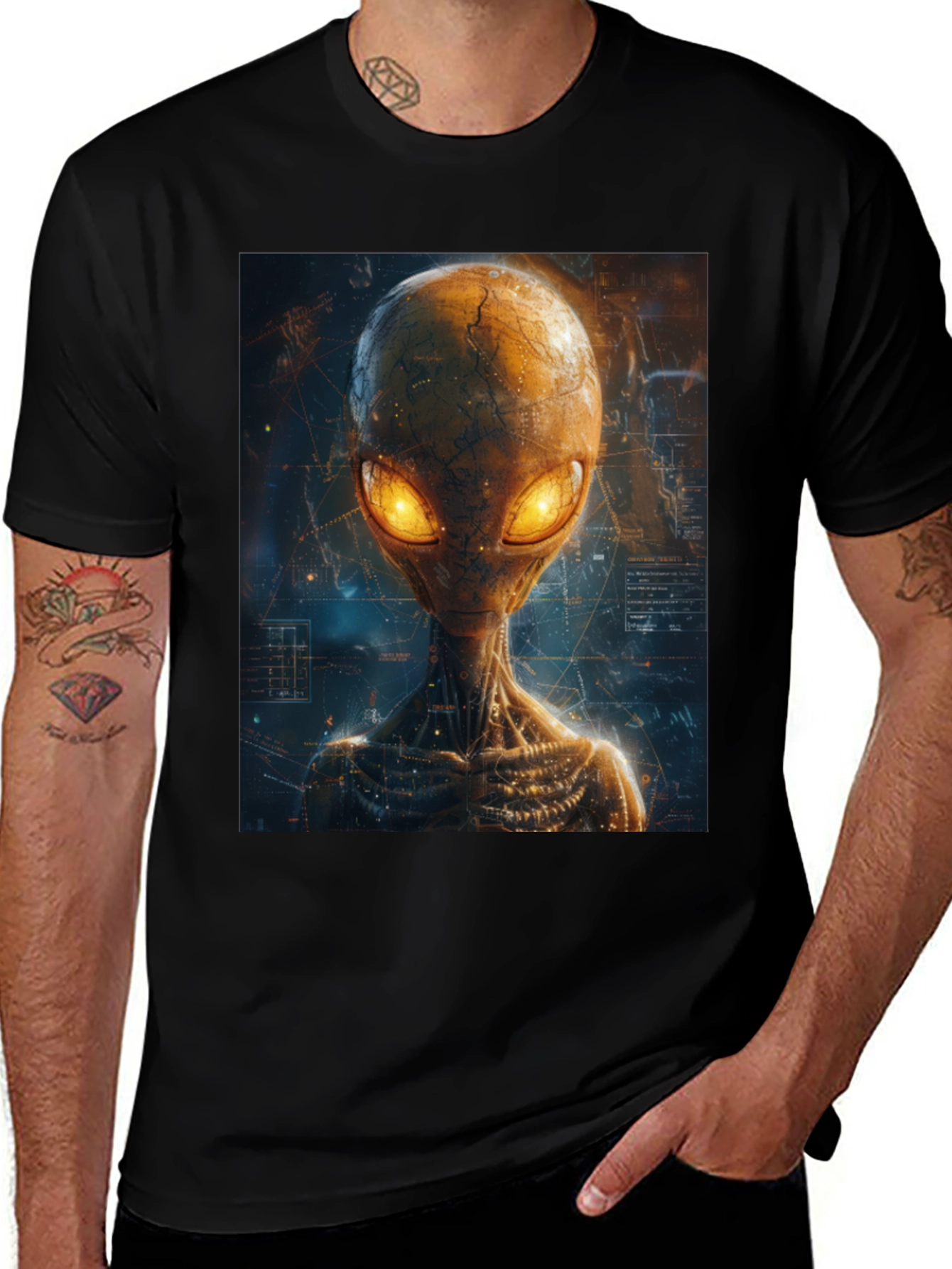Variant 8 of Alien Graphic Print T-Shirt