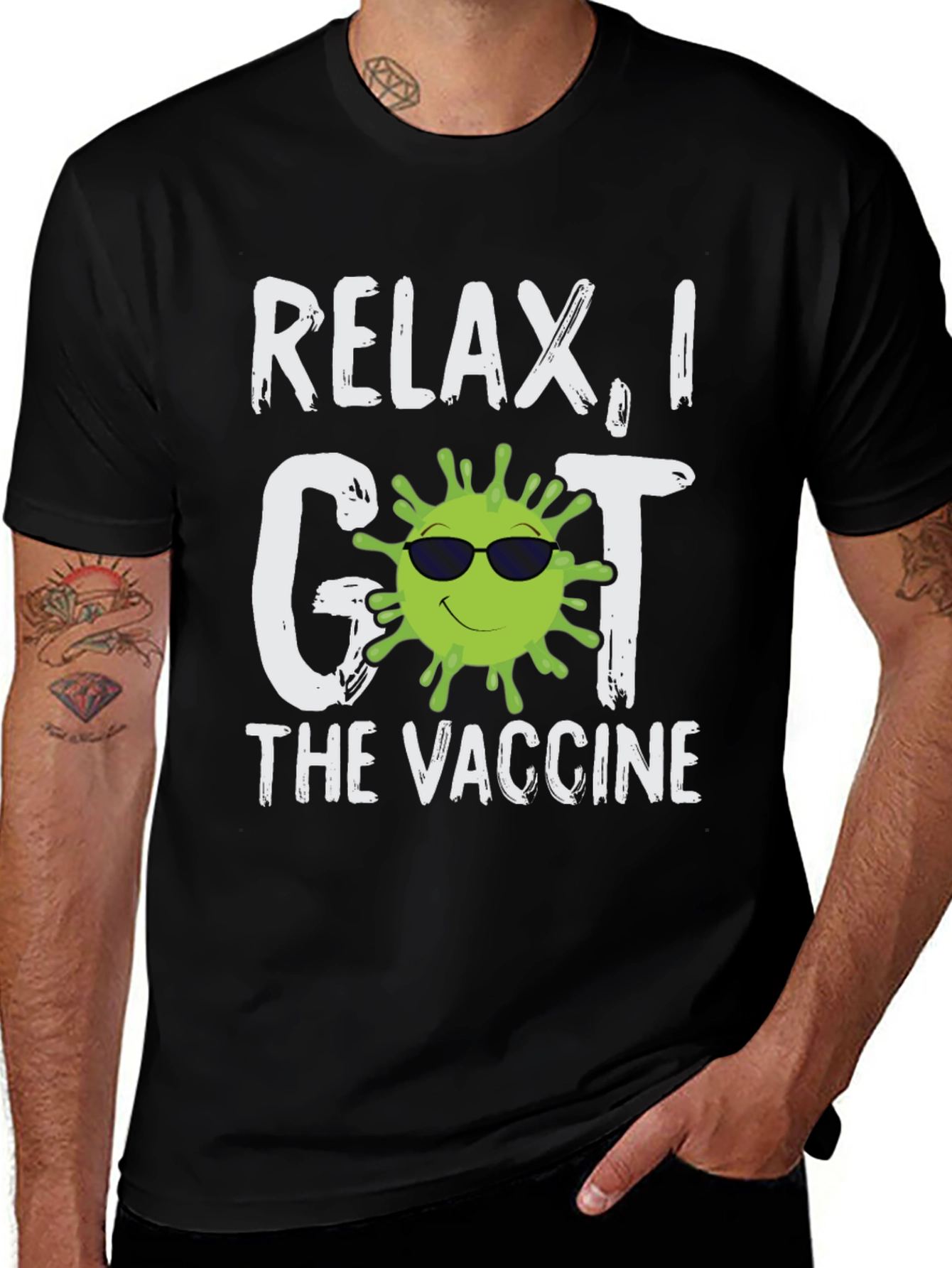 Variant 9 of Relax, I Got The Vaccine T-Shirt