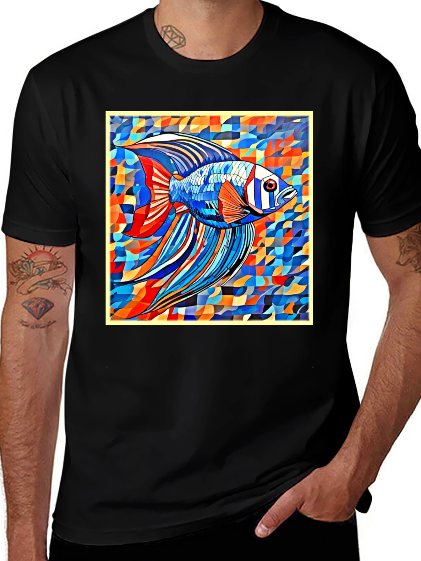 Variant 21 of Artistic Betta Fish Graphic Tee - Stylish Casual Wear