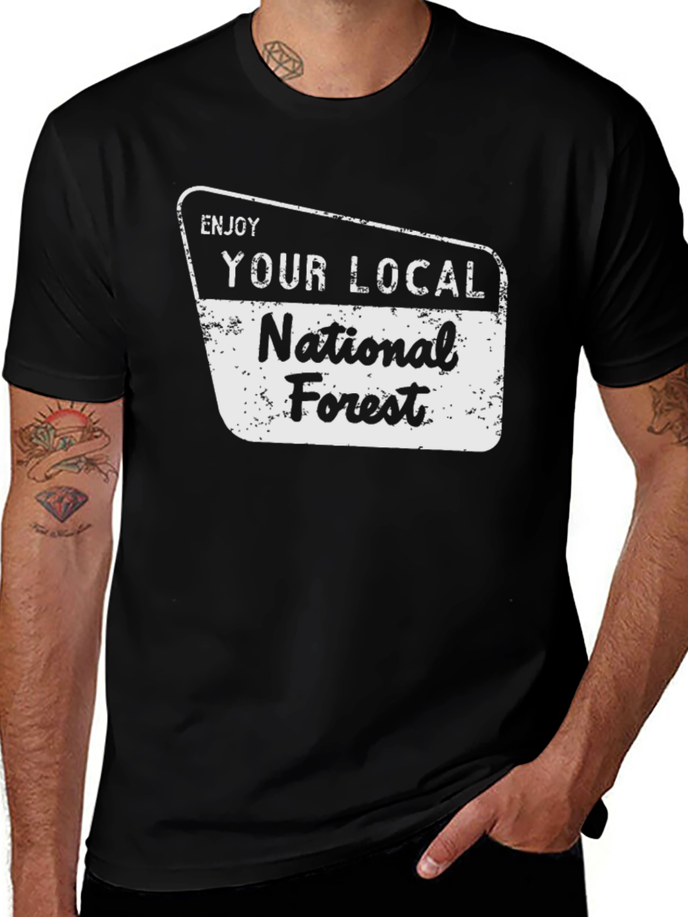 Variant 15 of Enjoy Your Local National Forest Black T-Shirt