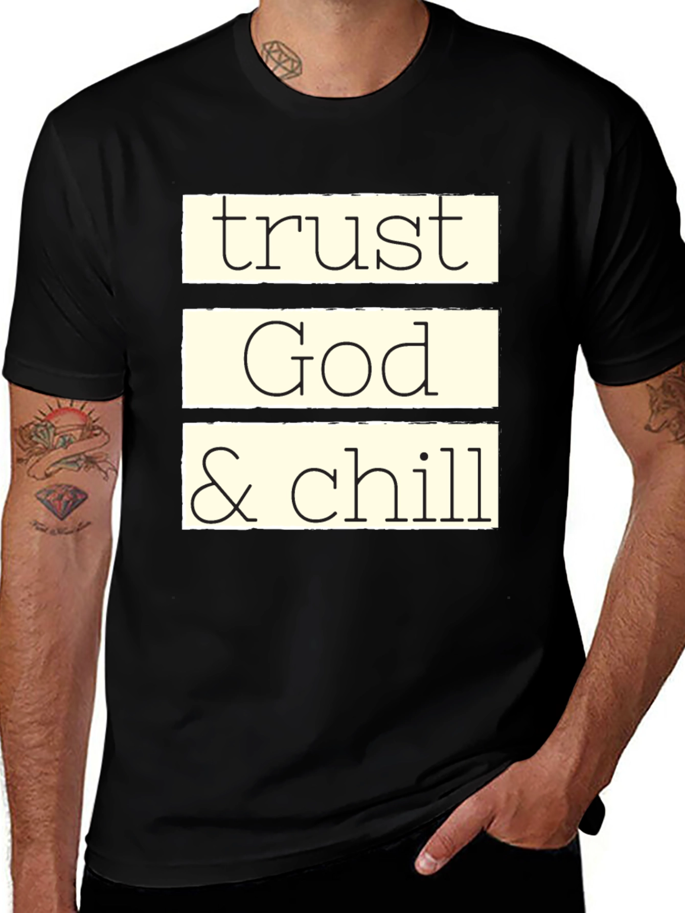 Trust God & Chill Graphic T-Shirt - Relaxed Fit