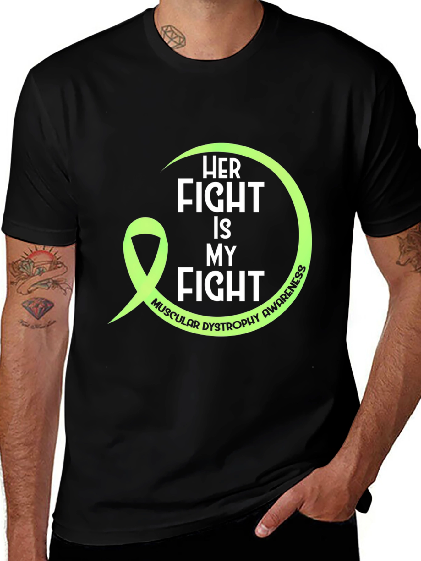 Variant 26 of Her Fight Is My Fight Muscular Dystrophy Awareness T-Shirt