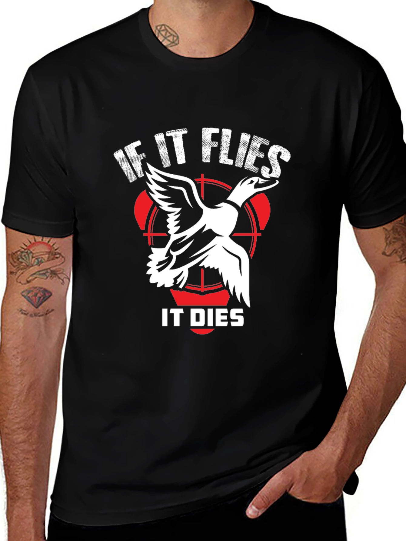 If It Flies It Dies Duck Hunting T-Shirt