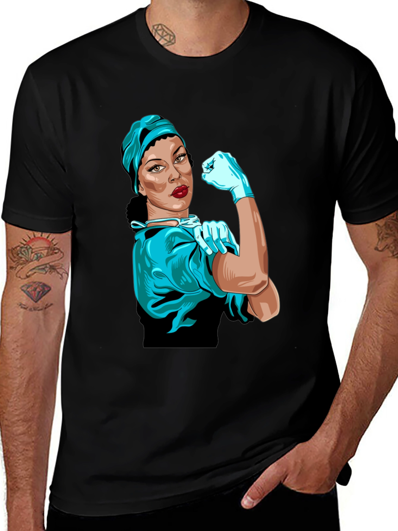 Variant 20 of We Can Do It Nurse T-Shirt