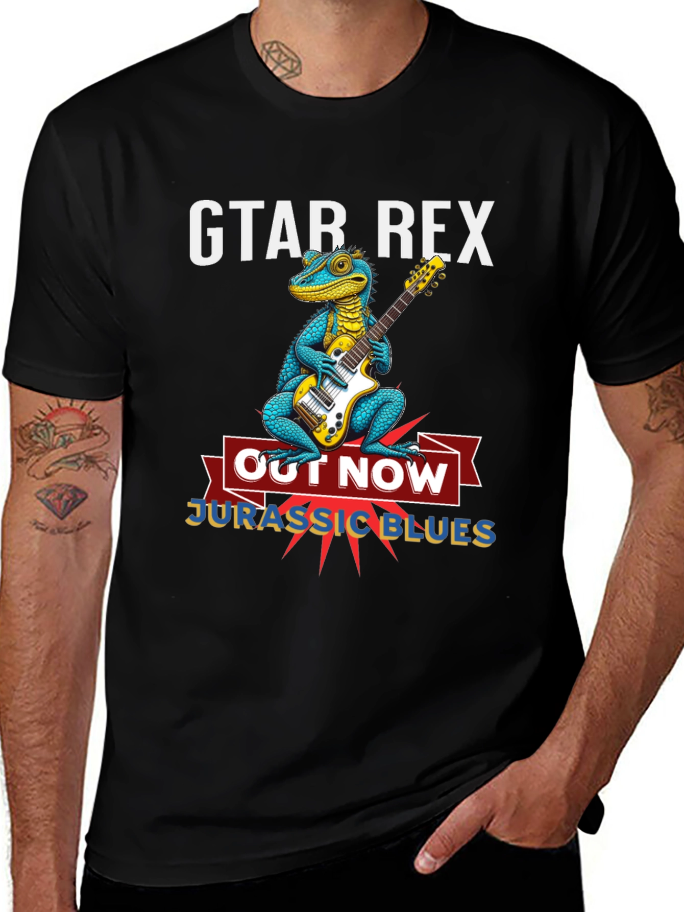 Gtar Rex Jurassic Blues T-Shirt