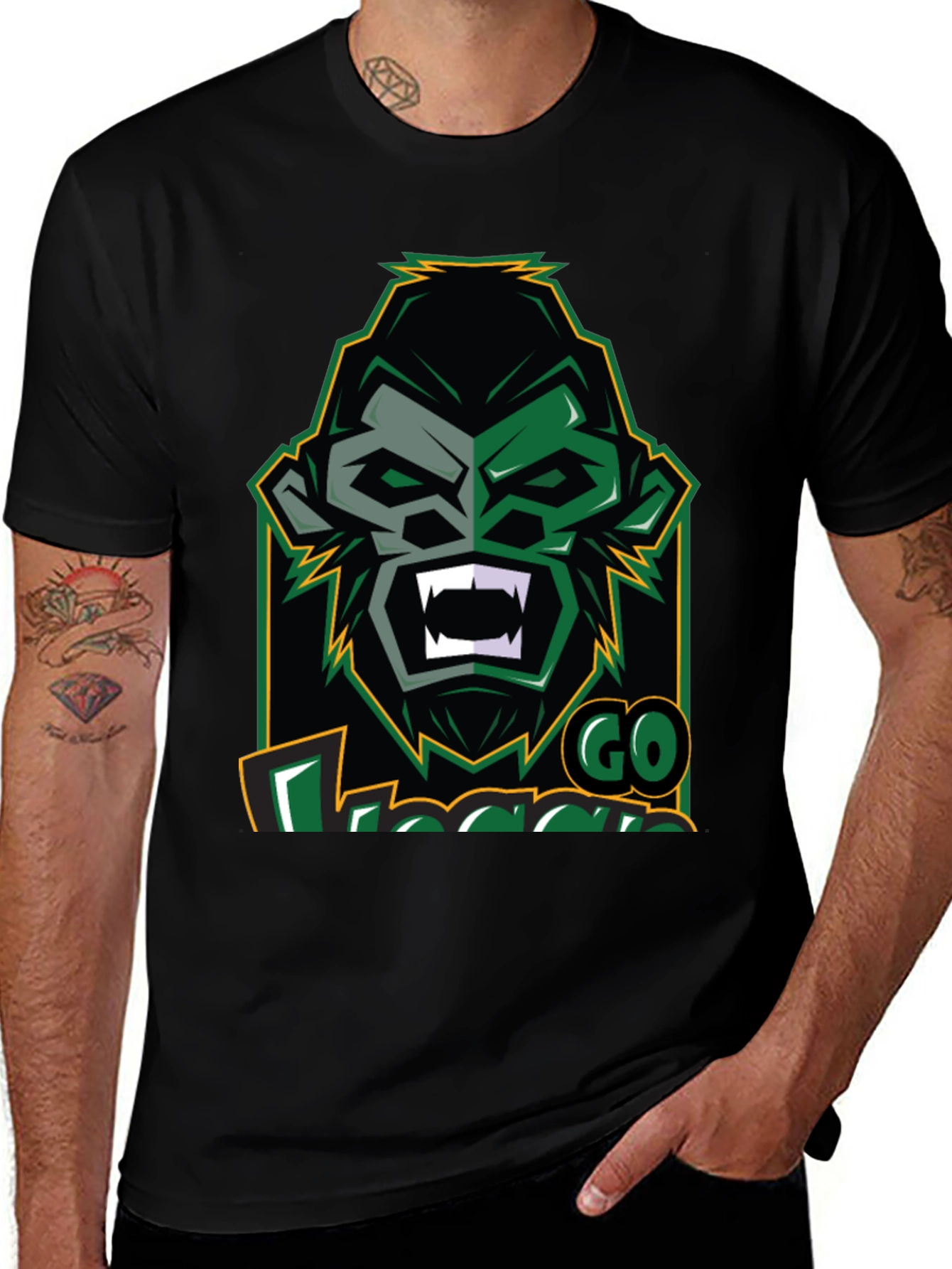 Variant 20 of Gorilla Graphic Print Men's T-Shirt