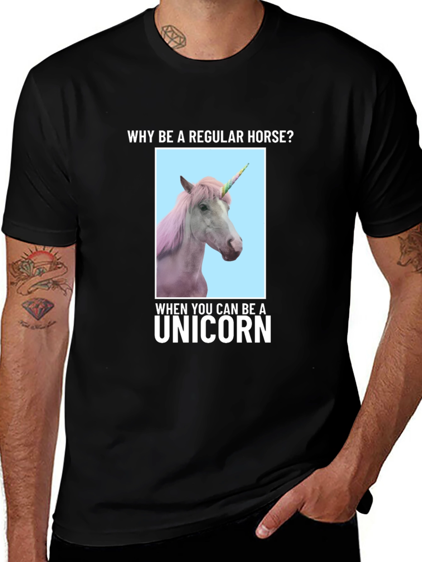 Variant 18 of Unicorn Graphic Tee - Why Be Regular?