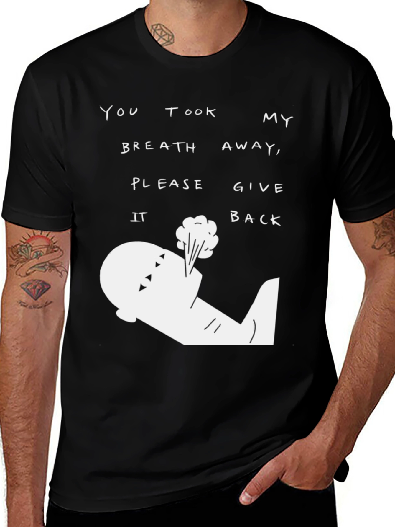 Variant 24 of Breath Away T-Shirt - Funny Graphic Tee