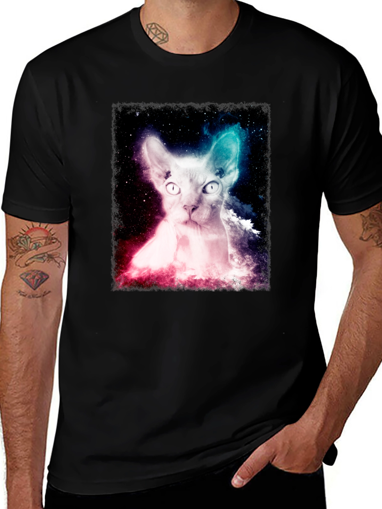 Variant 27 of Galaxy Cat T-Shirt - Unique Graphic Tee