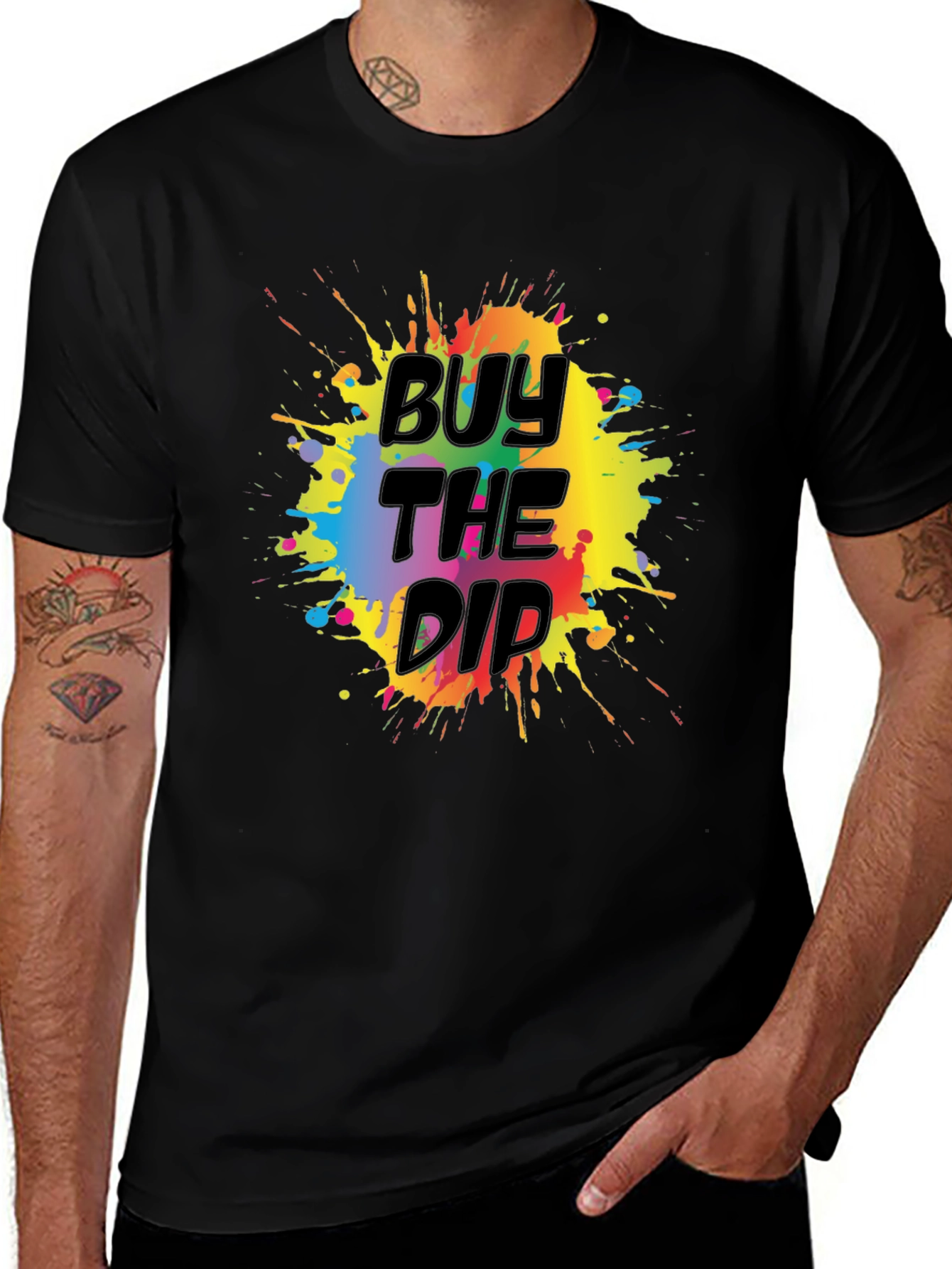 Buy the Dip Graphic Tee - Colorful Paint Splatter Design