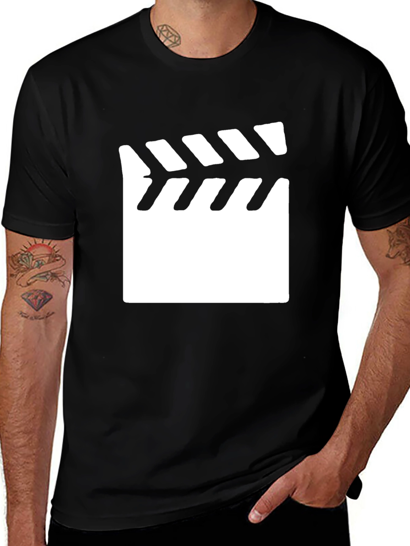 Variant 9 of Film Slate Graphic Tee - Black, Crew Neck