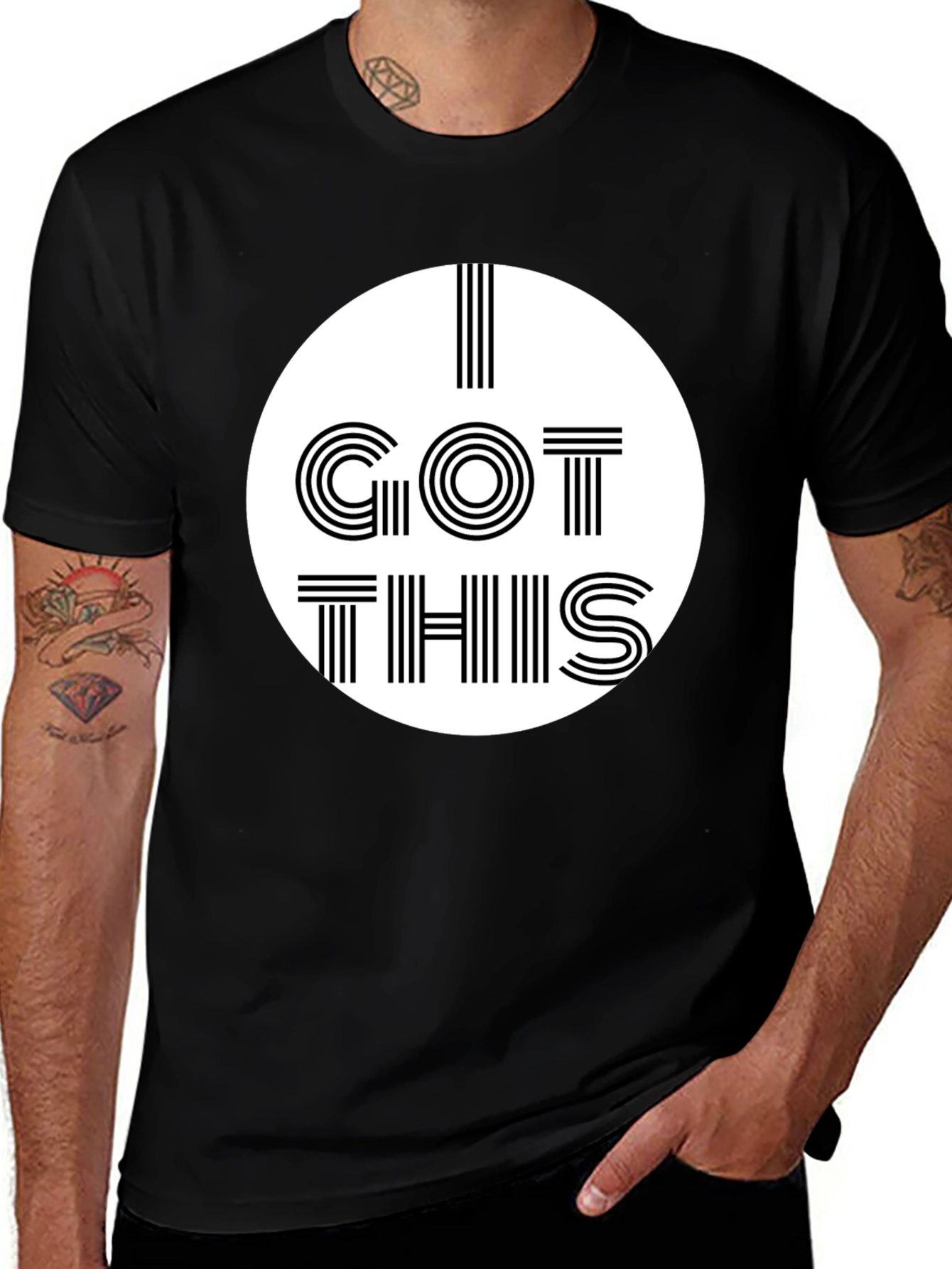 Variant 2 of I GOT THIS Graphic Tee - Black Cotton Casual Shirt