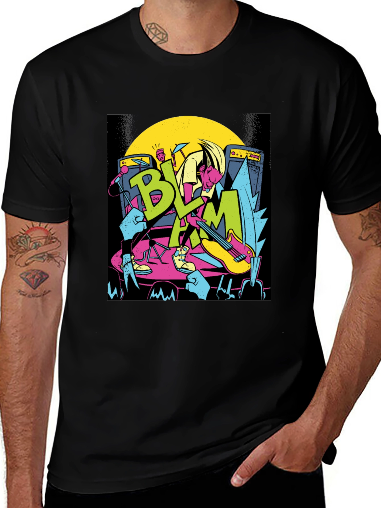 Variant 21 of Retro Rock Band Tee - BLAM Concert T-Shirt