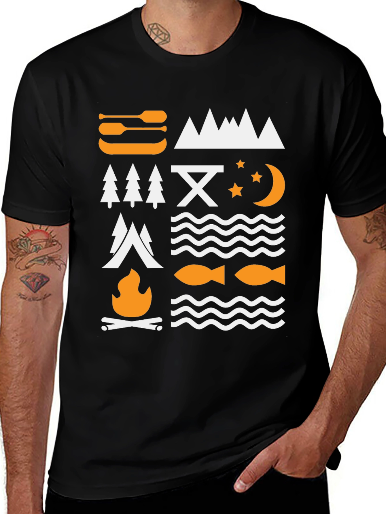Variant 18 of Outdoors Adventure Graphic Tee | Camping, Hiking, Fishing Shirt